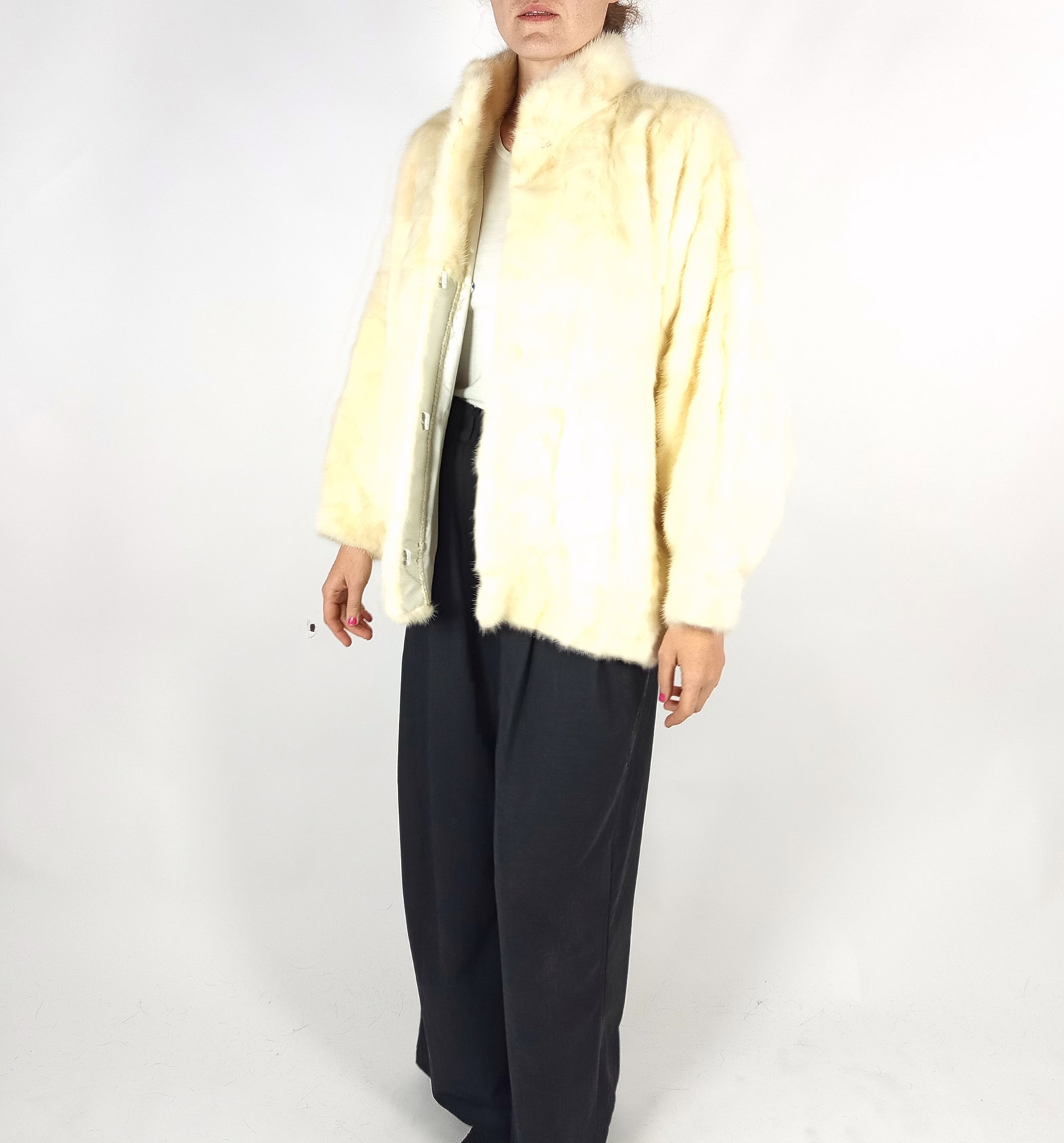 OFWHITE BOMBER MINK JACKET EU: XXL ; US: 24 - 3
