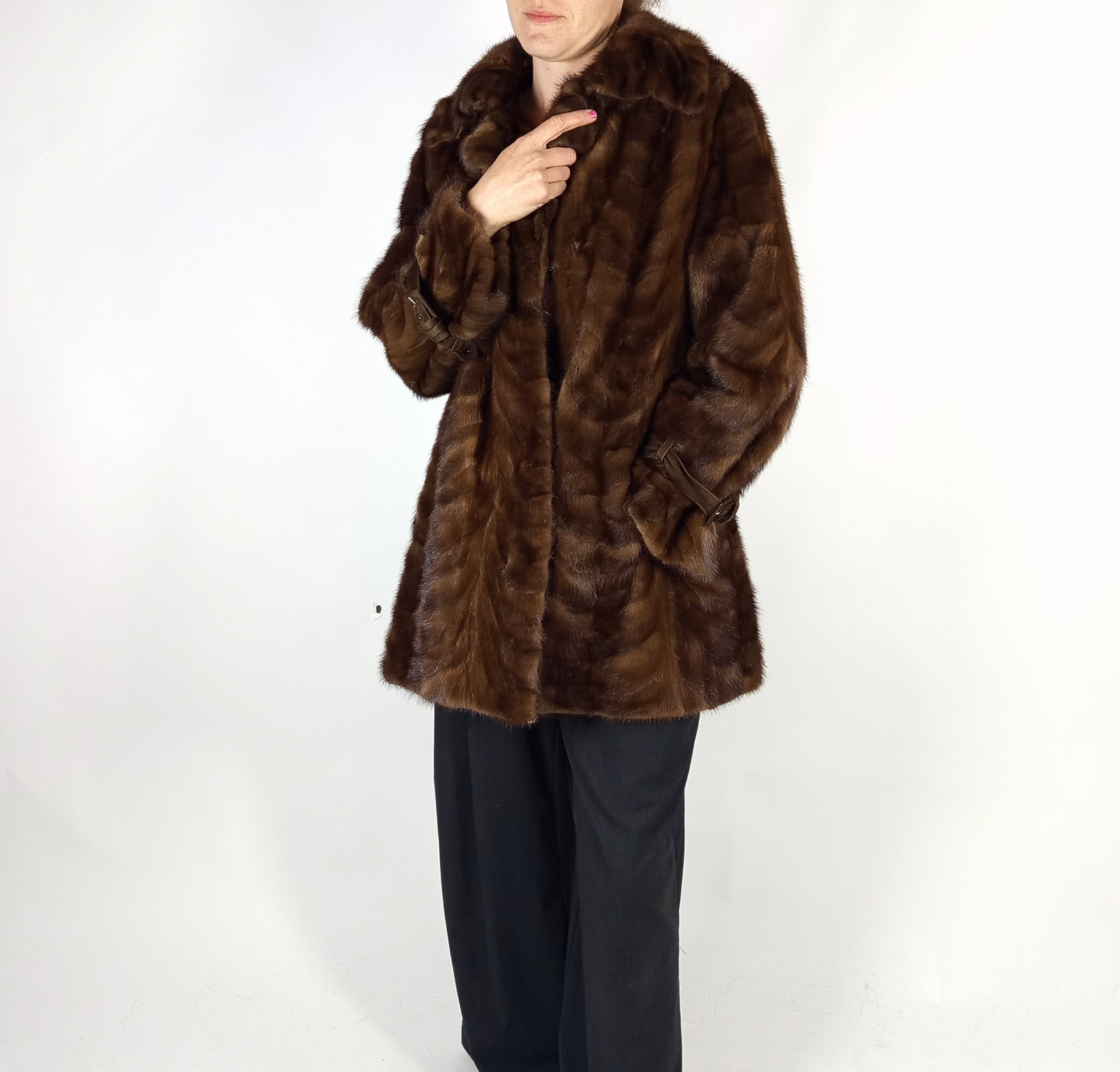 BROWN MINK FUR JACKET EU: M ; US: 12 - 2