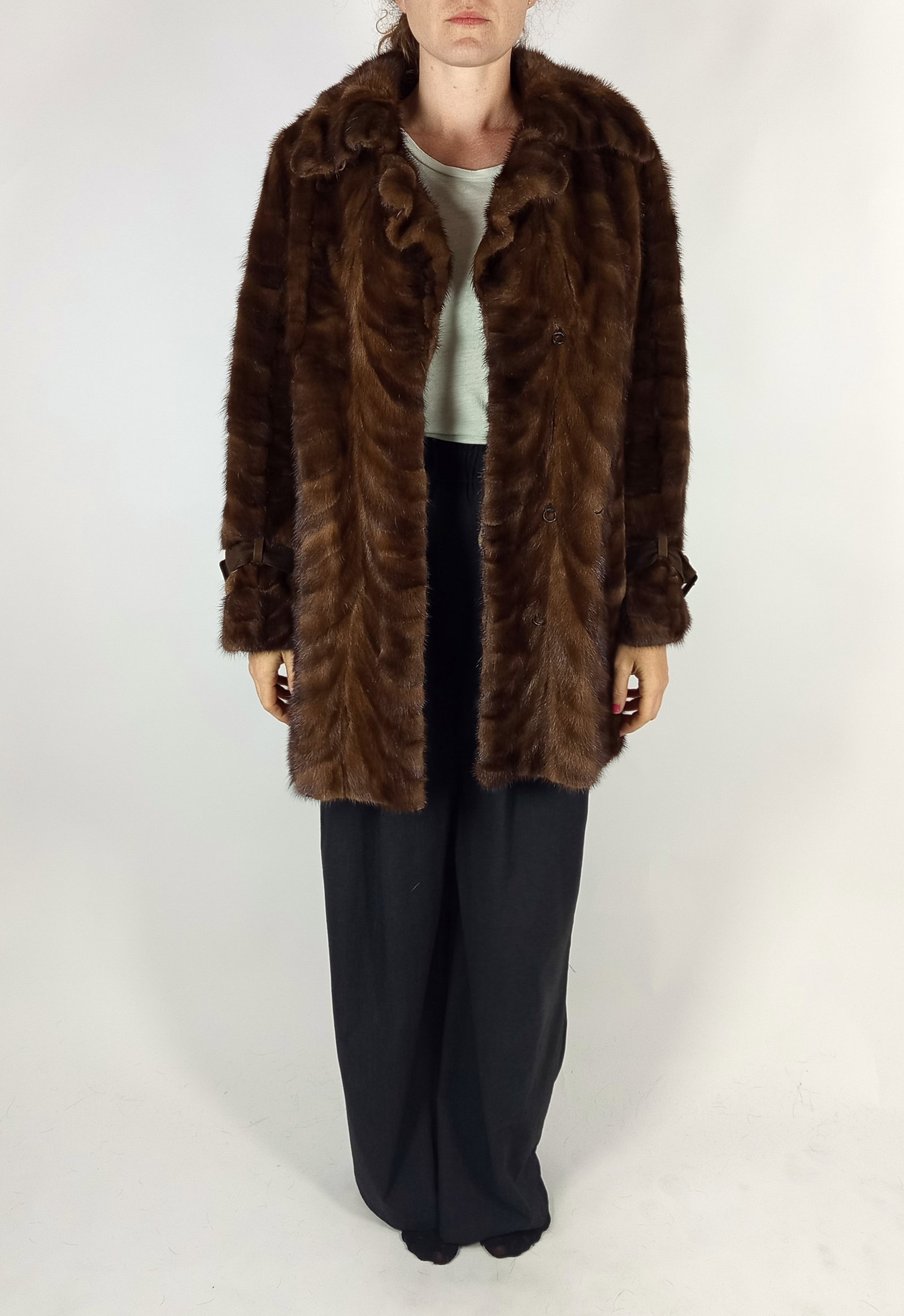 BROWN MINK FUR JACKET EU: M ; US: 12 - 4