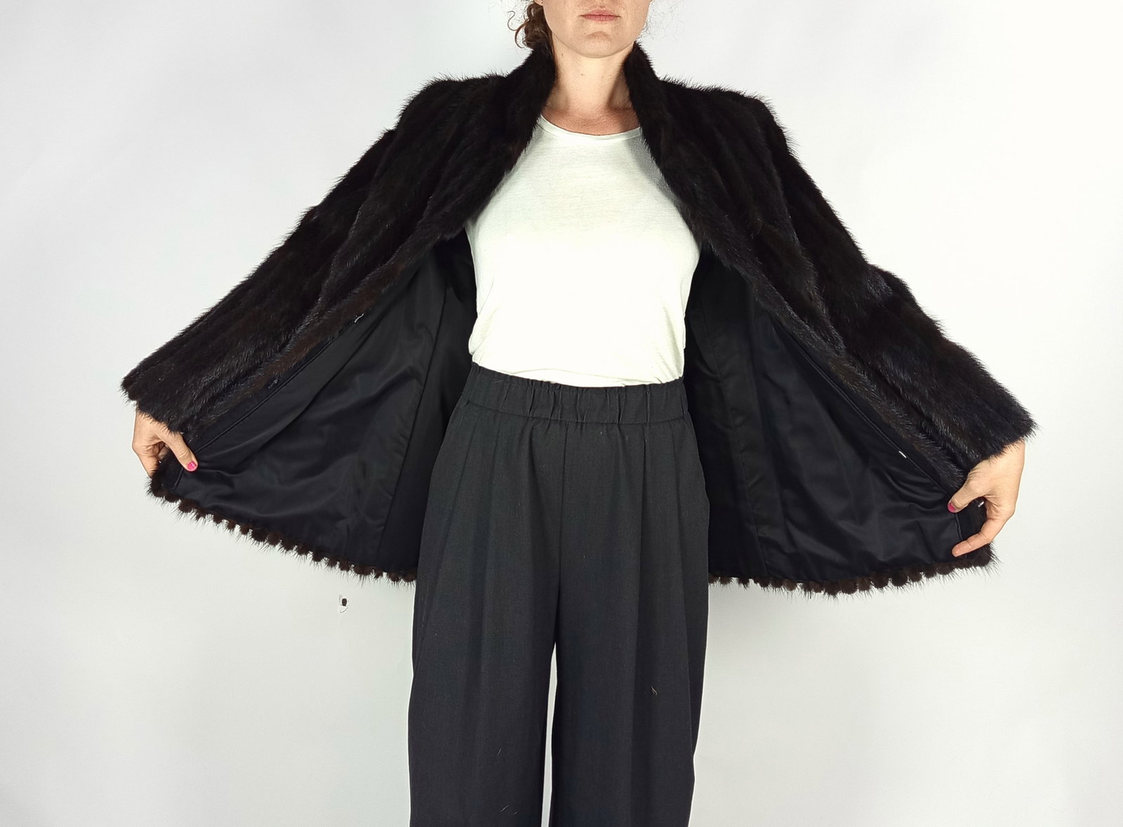 MAHOGANY MINK FUR JACKET EU: S ; US: 6 - 7