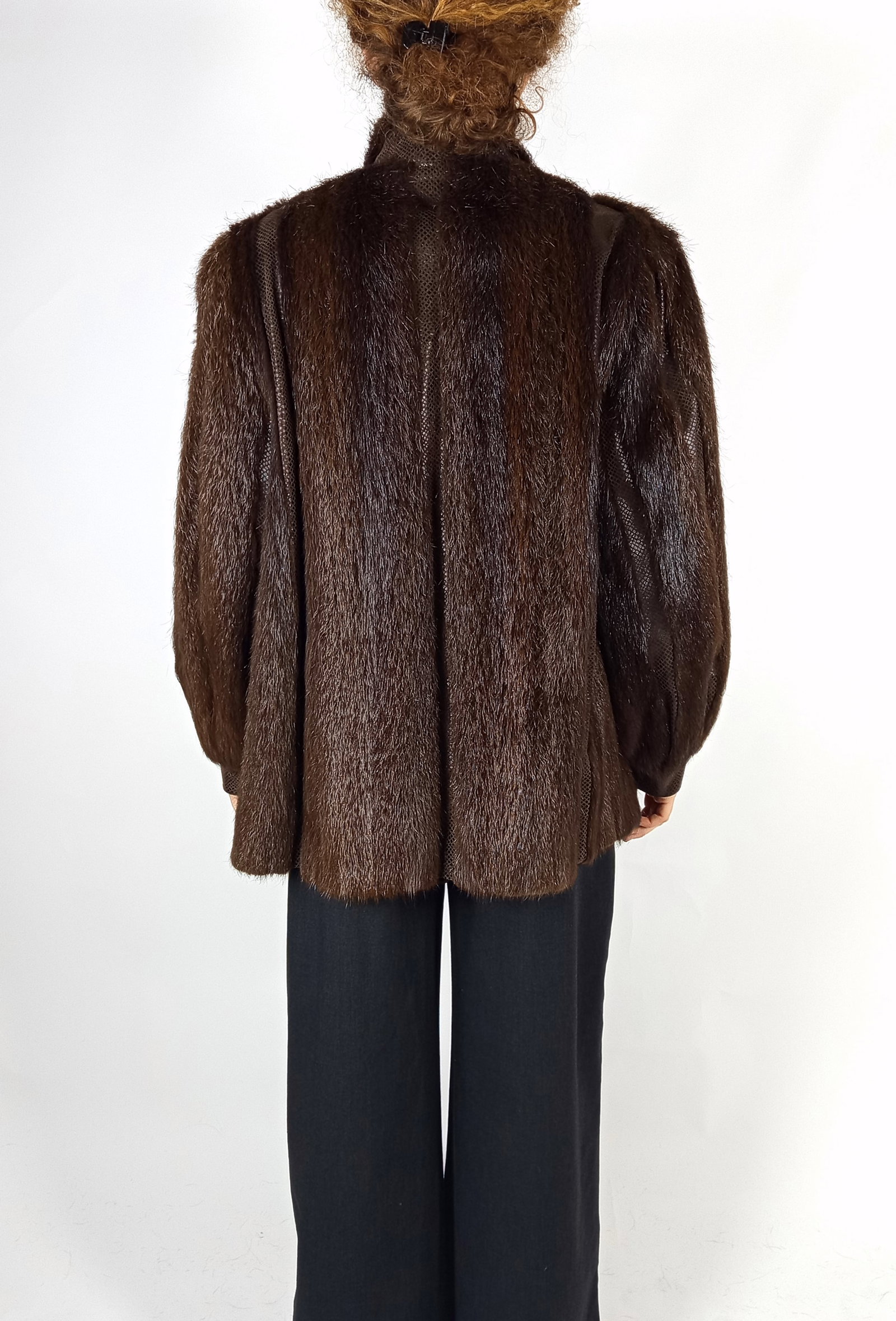 NUTRIA FUR JACKET EU: XL ; US: 20 - 4