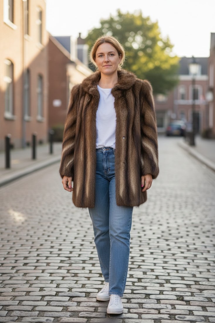 BISAM FUR AJCKET EU: XL ; US: 18 (1 of 11)