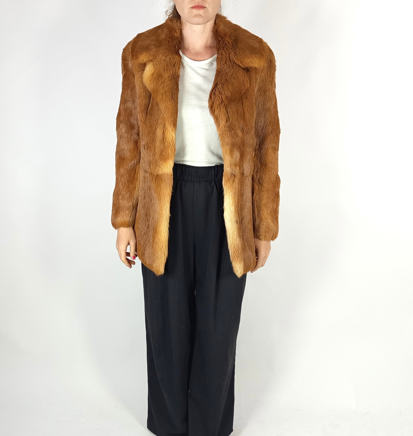 ORANGE LAPIN FUR JACKET EU: XS ; US: 2 - 2