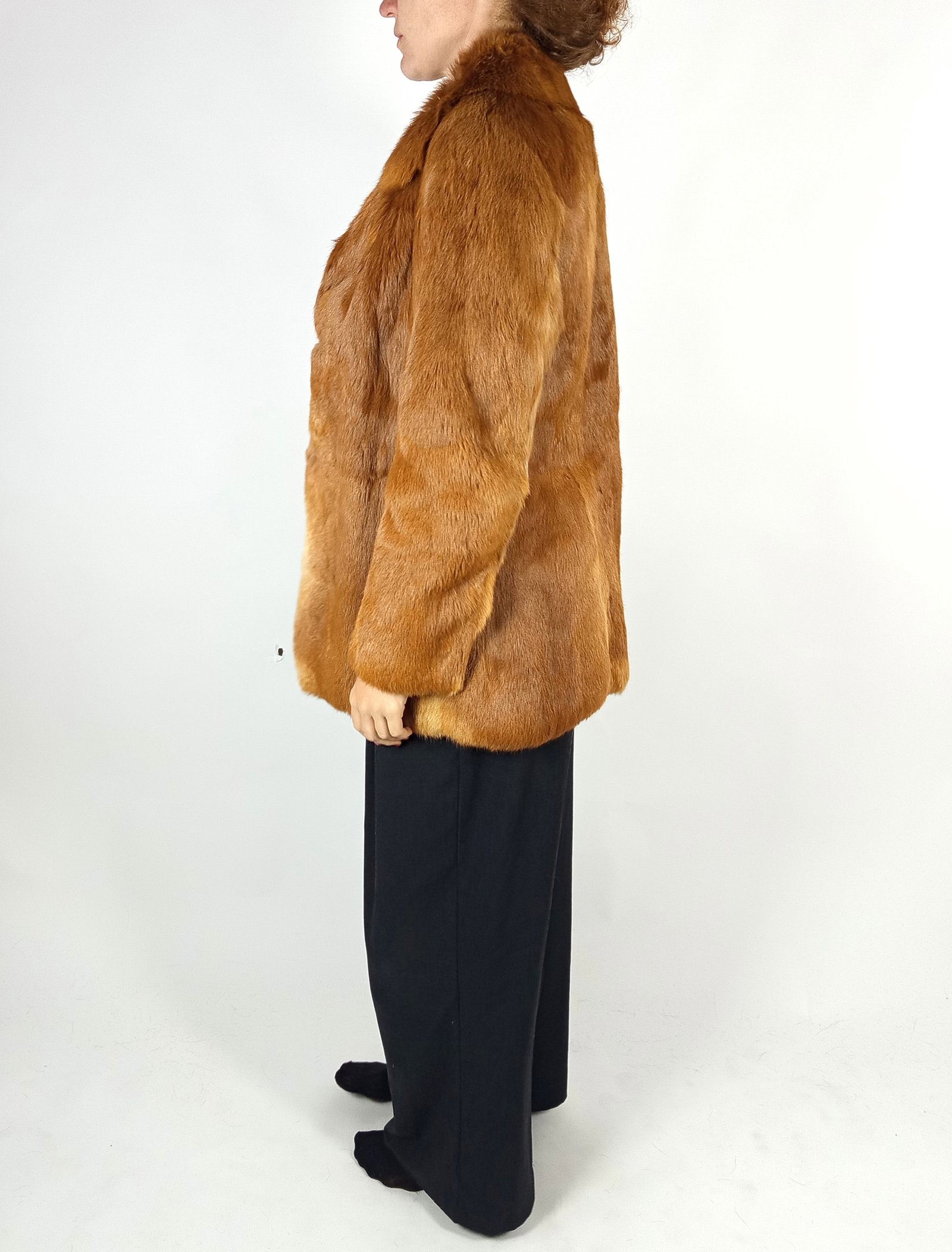 ORANGE LAPIN FUR JACKET EU: XS ; US: 2 - 3