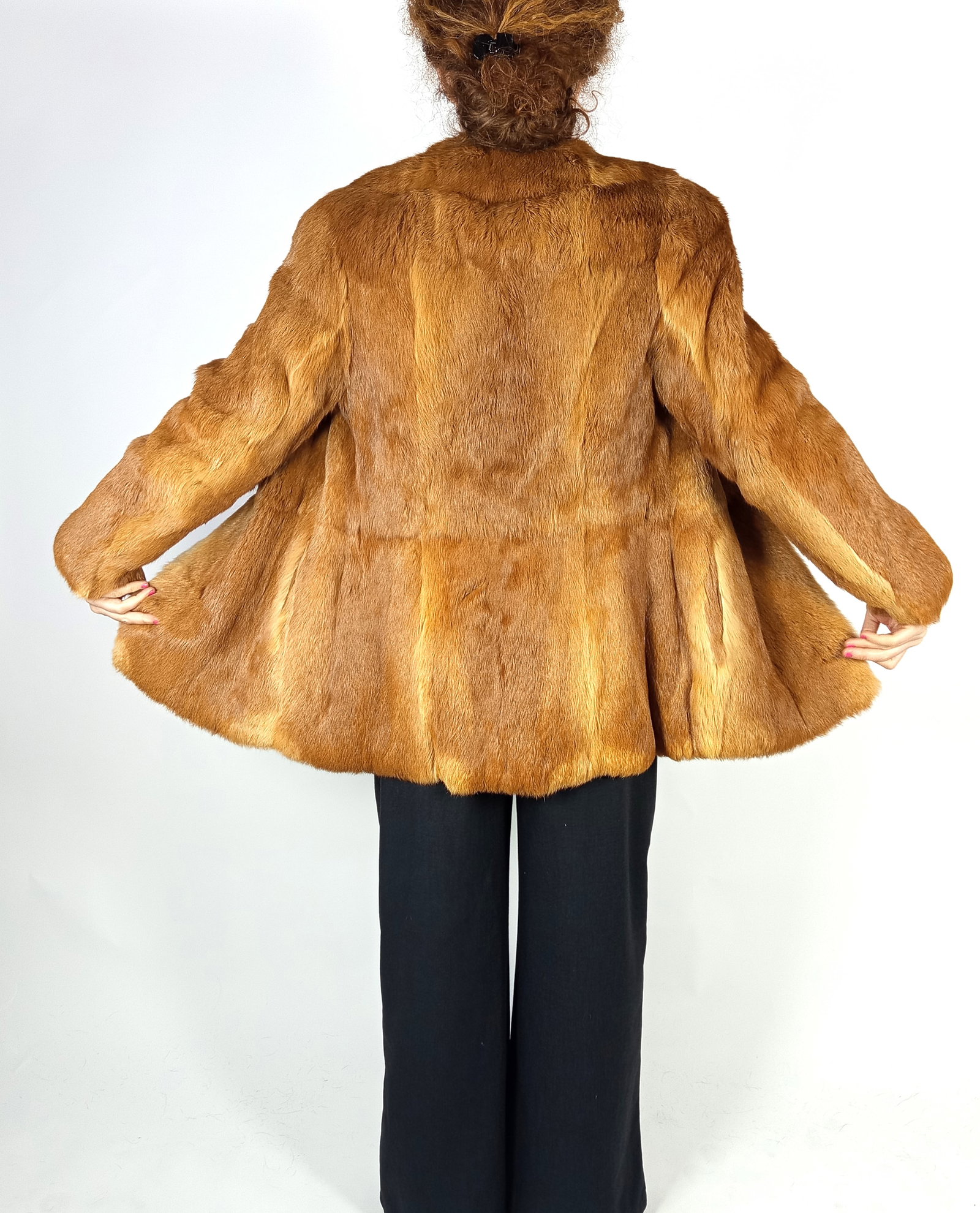 ORANGE LAPIN FUR JACKET EU: XS ; US: 2 - 5
