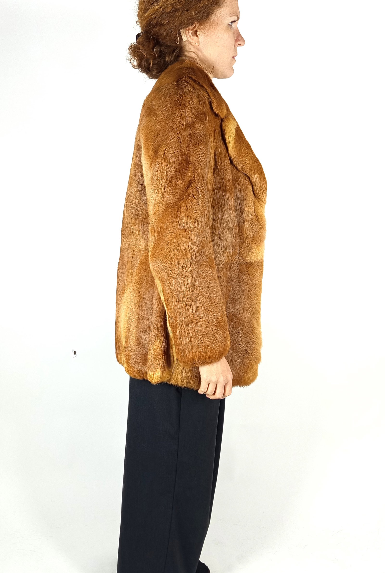 ORANGE LAPIN FUR JACKET EU: XS ; US: 2 - 6