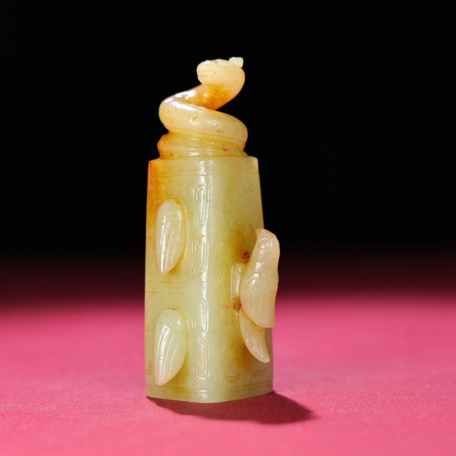 Old Hetian Jade Pendant/Lezi: Title: Old Hetian Jade Dragon Pendant Date/Period: After1901 Origin: Chinese Dimension: 59x80x25(mm) 2.32x3.15x0.98(inches) Weight 0.35 lbs/157g Materials: Hetian Jade Reserve: $499.00 Shipping: Domes