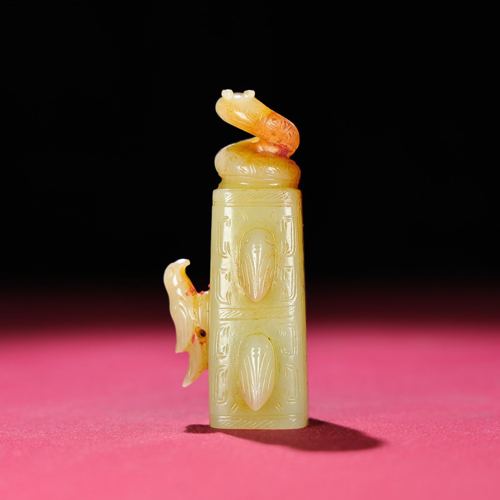 Old Hetian Jade Pendant/Lezi - 4