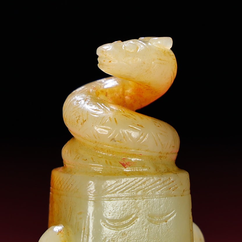 Old Hetian Jade Pendant/Lezi - 7