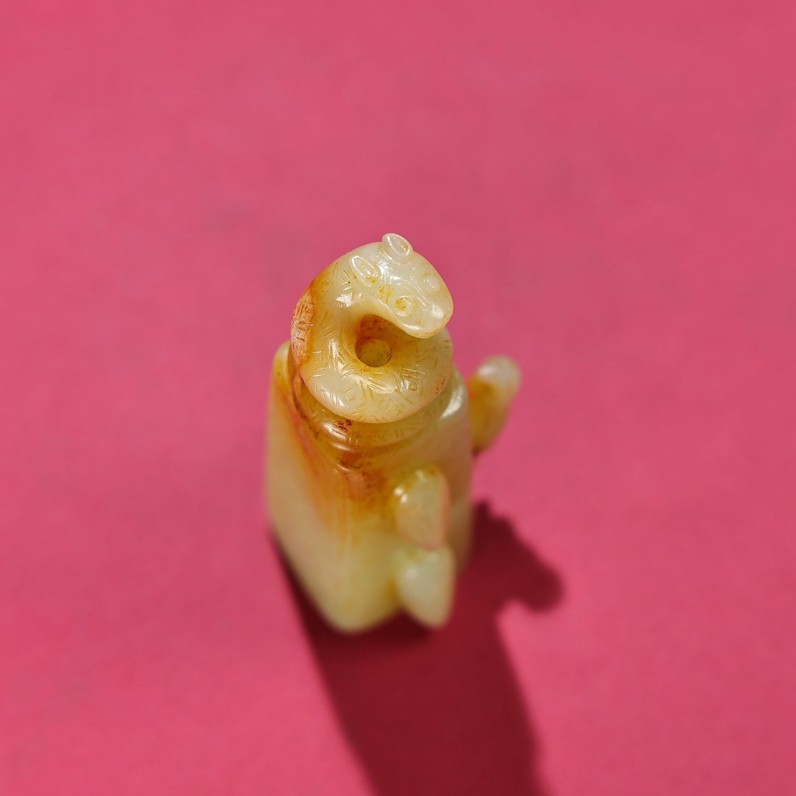 Old Hetian Jade Pendant/Lezi - 9