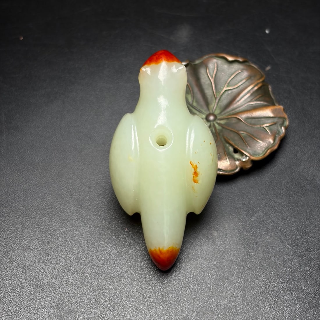 Natural Hetian Jade Bird Pendant - 6
