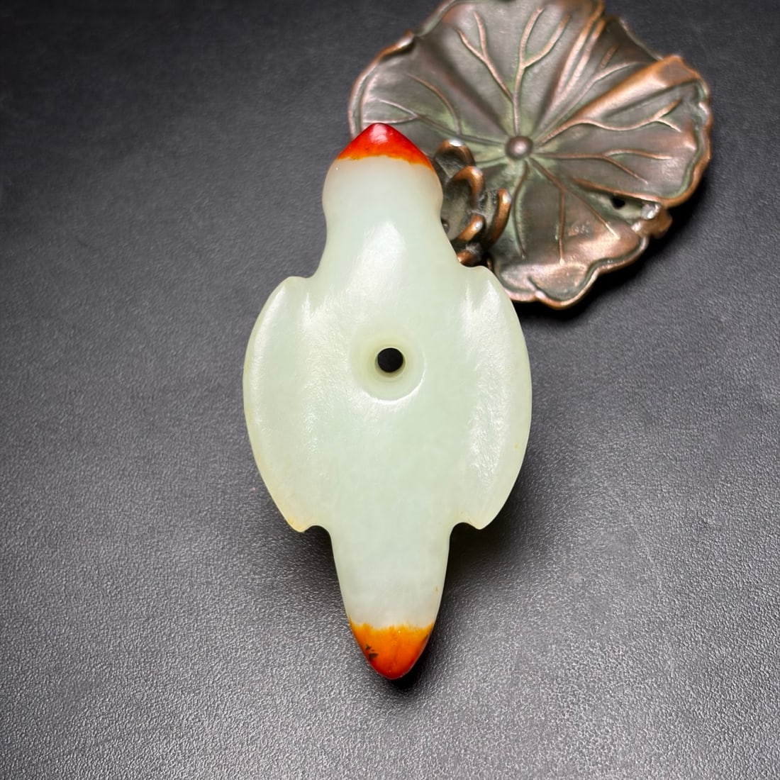 Natural Hetian Jade Bird Pendant - 7