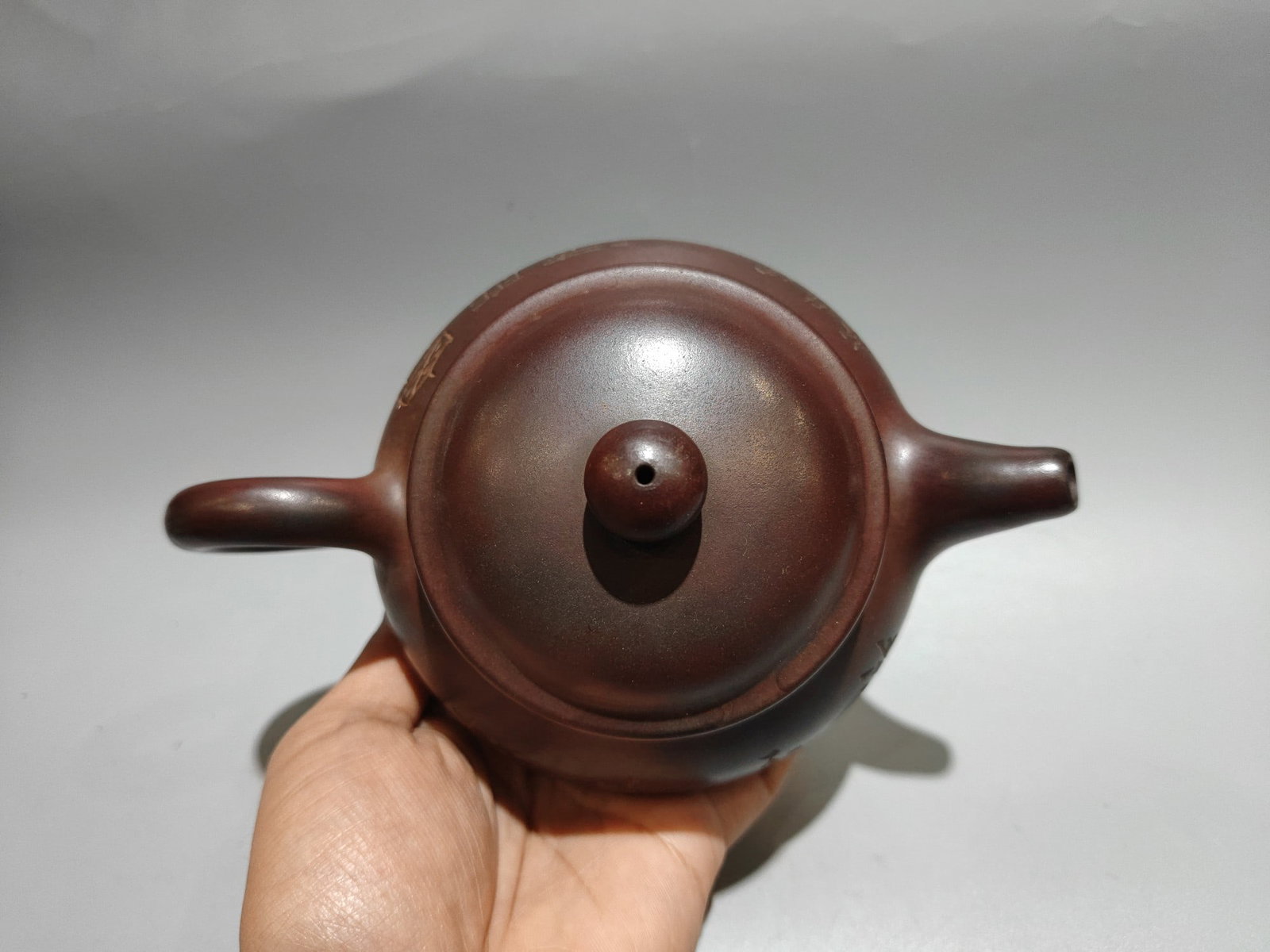 Chinese Yixing Zisha Clay Teapot w Artist Signed - 6