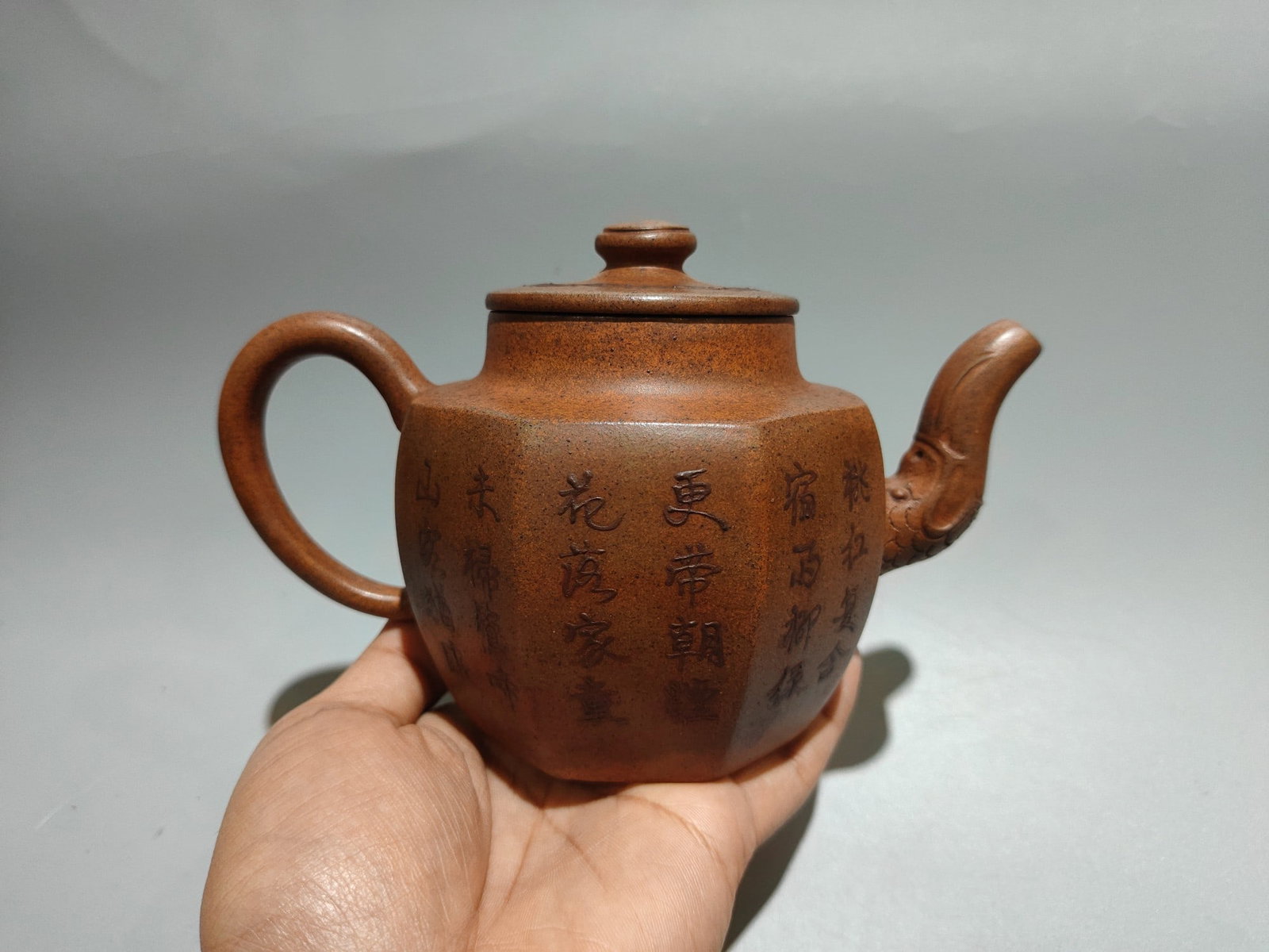 Chinese Yixing Zisha Clay Flower Bird Teapot - 4