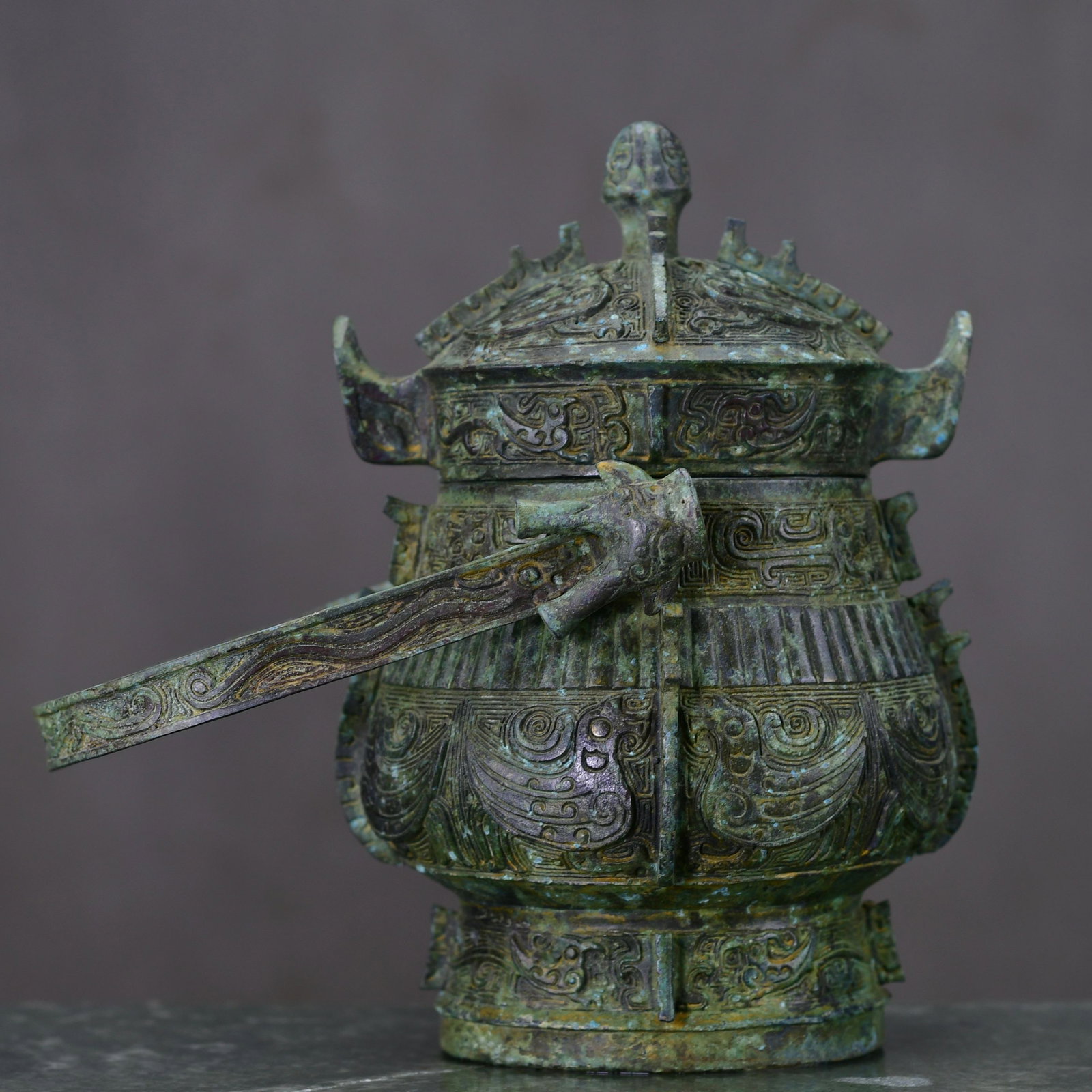 Vintage Bronze Handle Bottle: Title: Old Hetian Jade Dragon Pendant Date/Period: After1917 Origin: Chinese Dimension: 59x80x25(mm) 2.32x3.15x0.98(inches) Weight 0.35 lbs/157g Materials: Hetian Jade Reserve: $699.00 Shipping: Domes