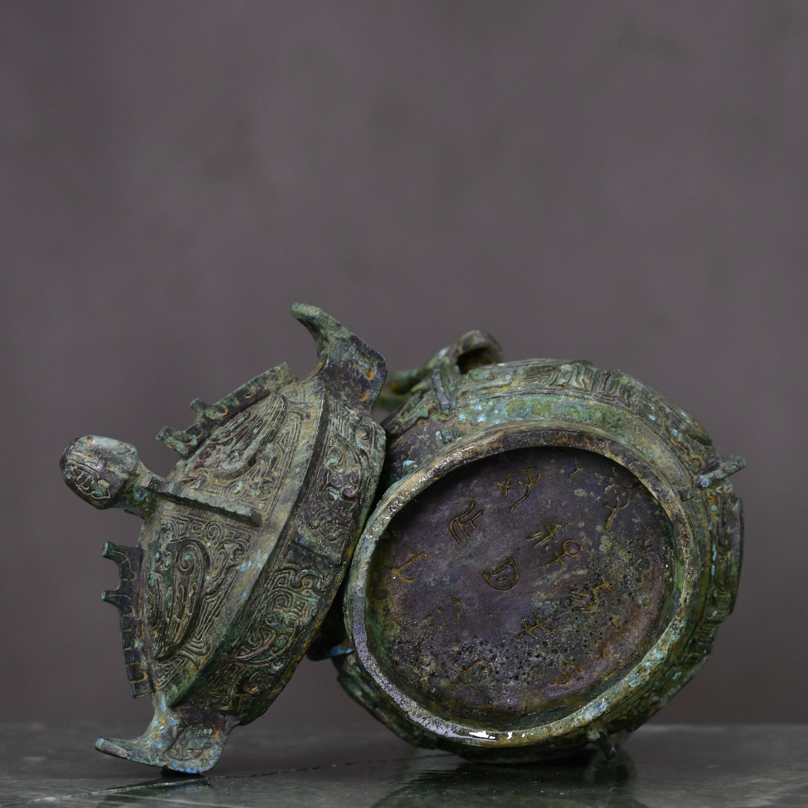 Vintage Bronze Handle Bottle - 5