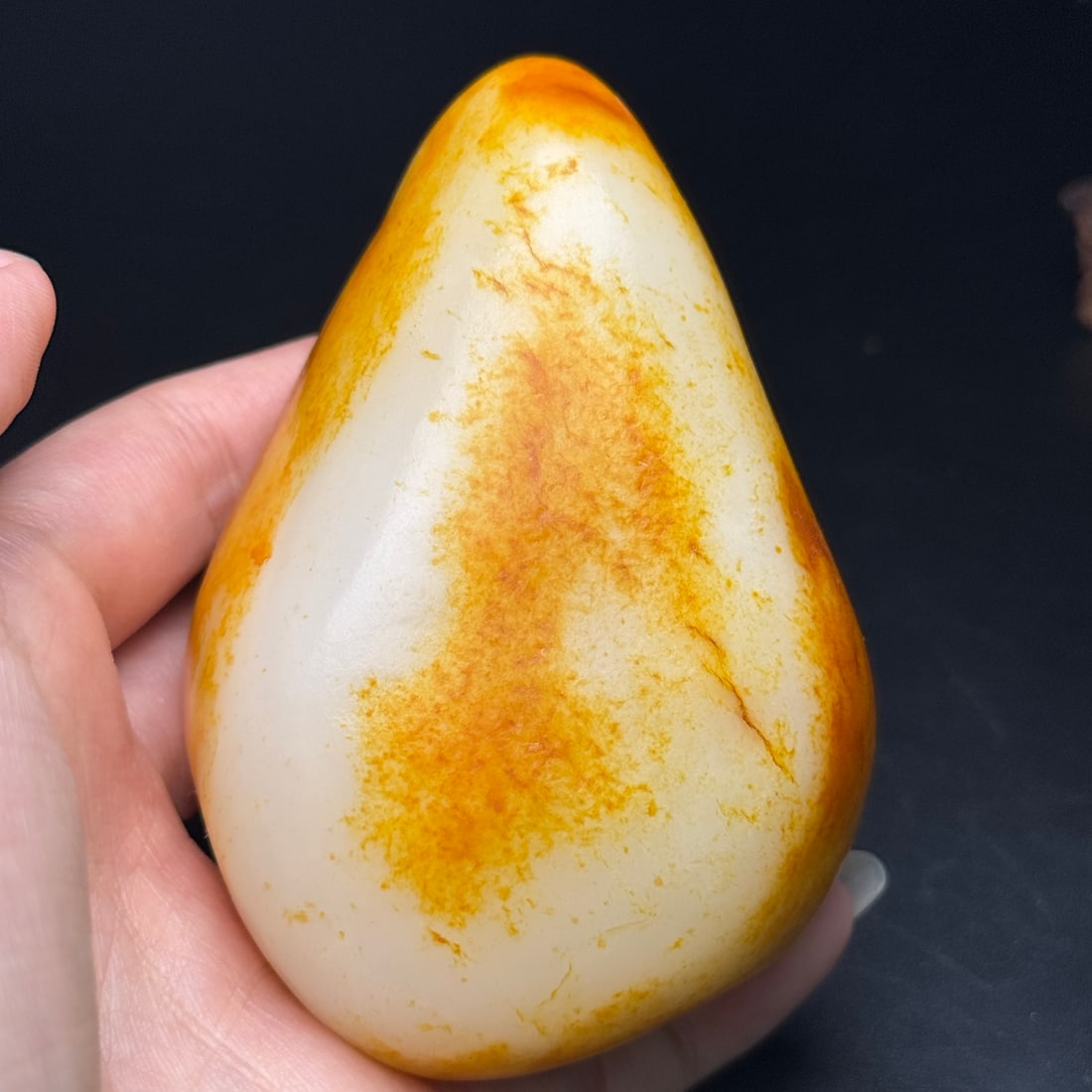Natural Hetian Jade Original Stone Statue - 8