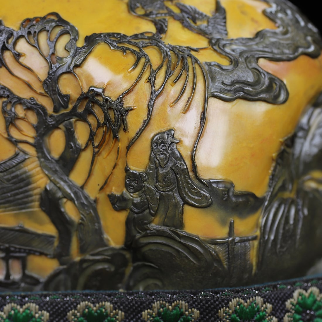 Vintage Shoushan Soapstone Hand-Carved Statue Figure - 3