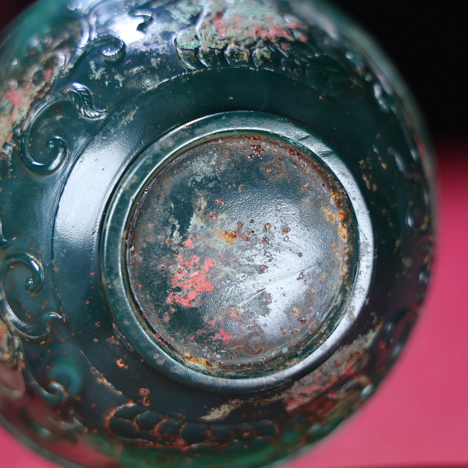 Vintage Green Agate Hand Carved Budhha Bowl - 8