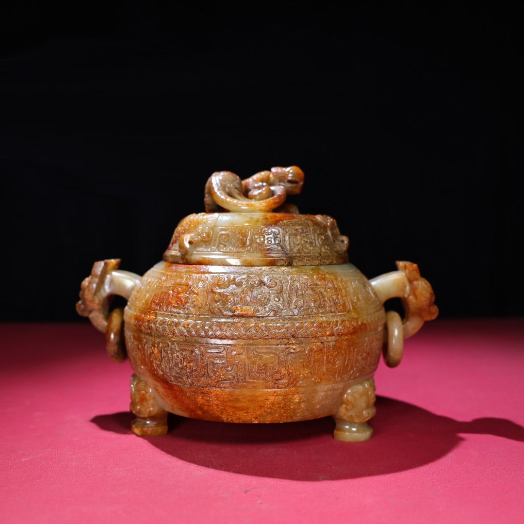 Chinese Qing Dynasty Hetian Jade Incense Burner: Title: Old Hetian Jade Dragon Pendant Date/Period: After1925 Origin: Chinese Dimension: 59x80x25(mm) 2.32x3.15x0.98(inches) Weight 0.35 lbs/157g Materials: Hetian Jade Reserve: $19,999.00 Shipping: Do