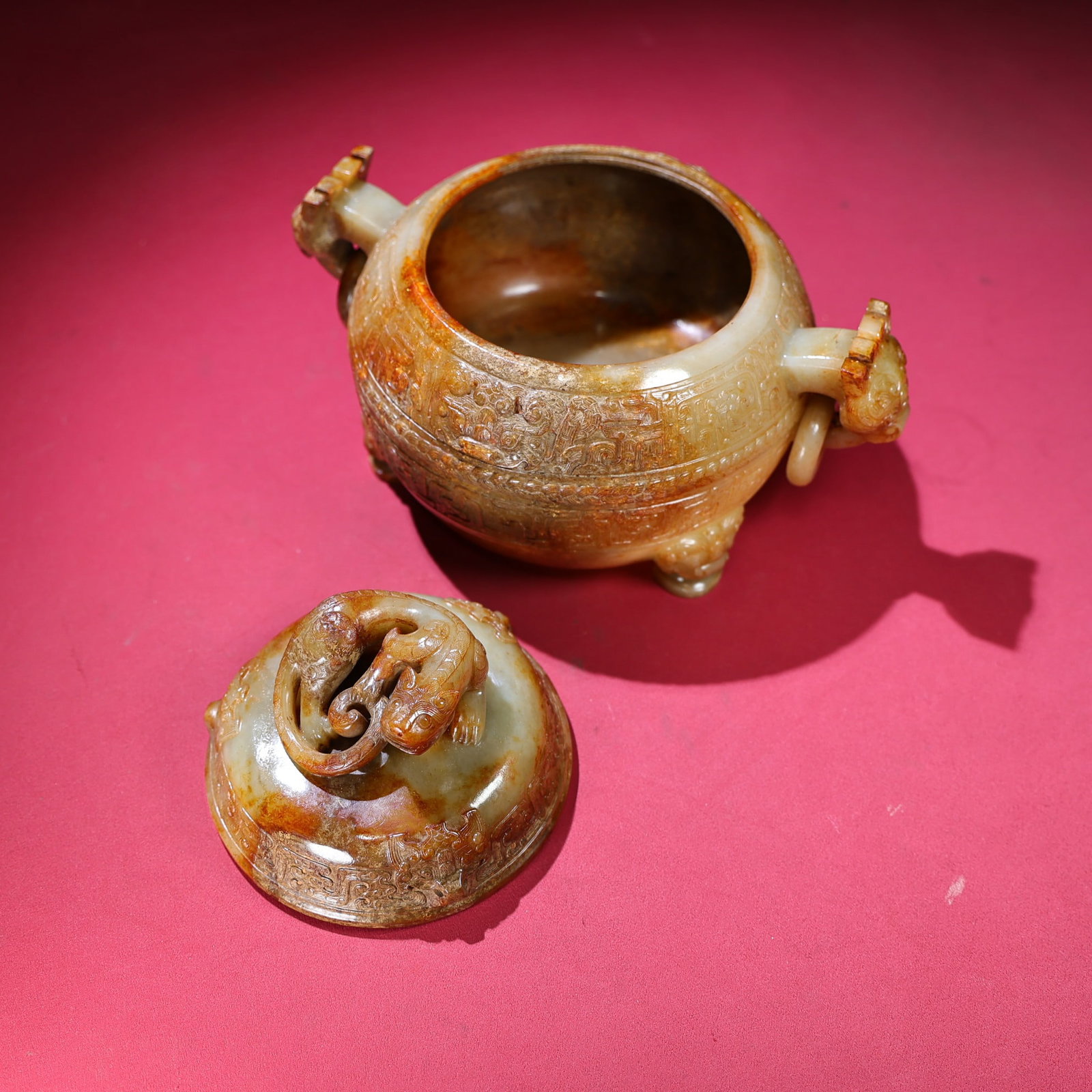 Chinese Qing Dynasty Hetian Jade Incense Burner - 3