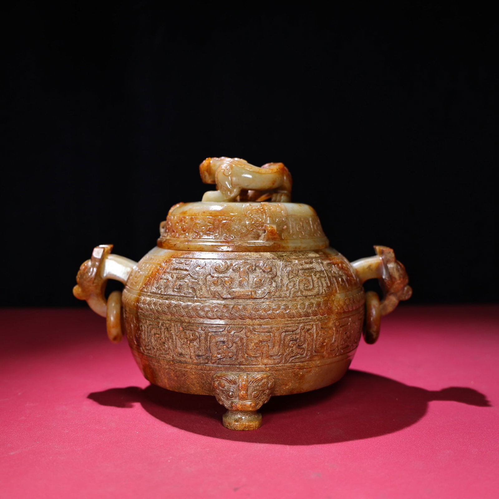 Chinese Qing Dynasty Hetian Jade Incense Burner - 8