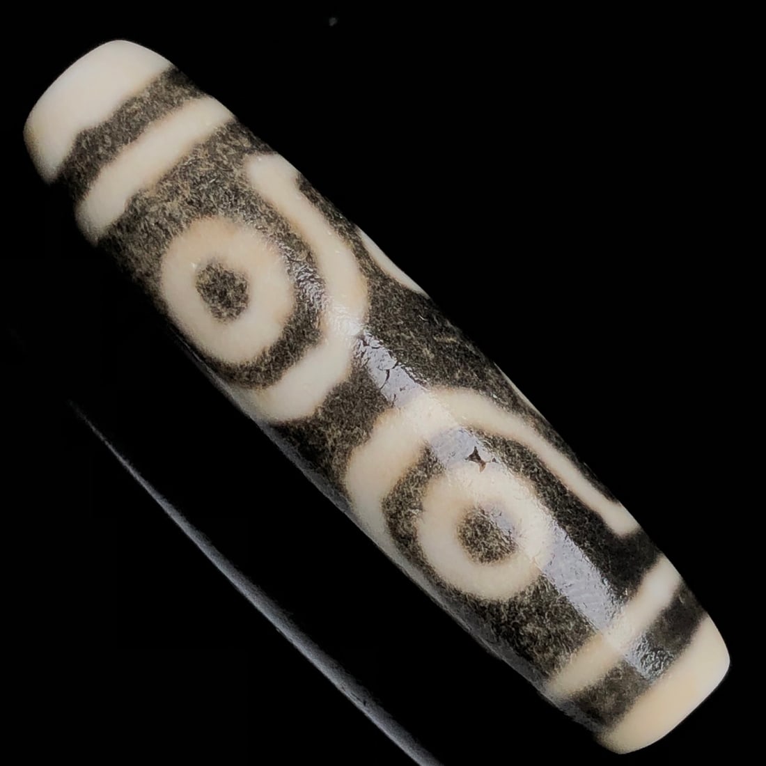 Old Tibetan Seven Eyes DZI Agate Pendant - 2