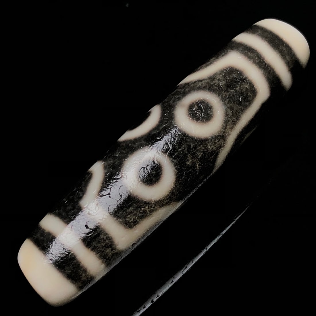 Old Tibetan Seven Eyes DZI Agate Pendant - 5