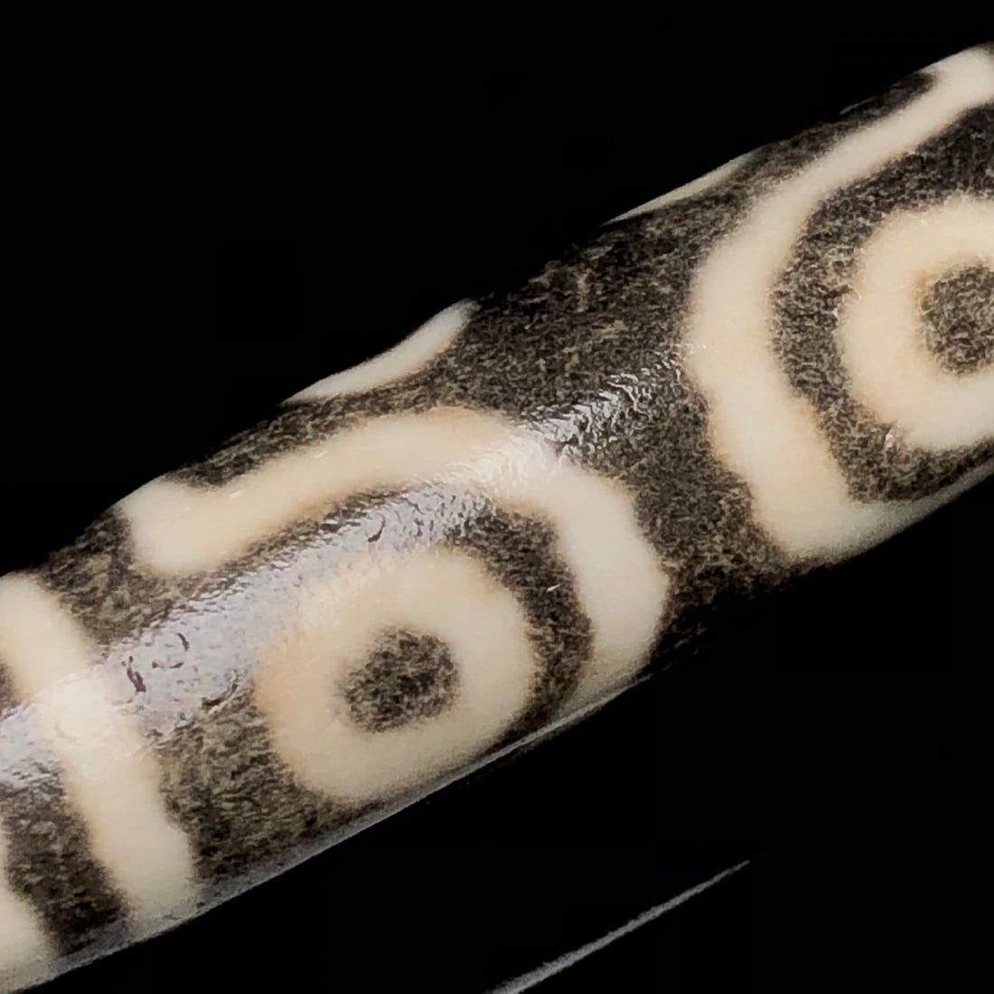 Old Tibetan Seven Eyes DZI Agate Pendant - 7
