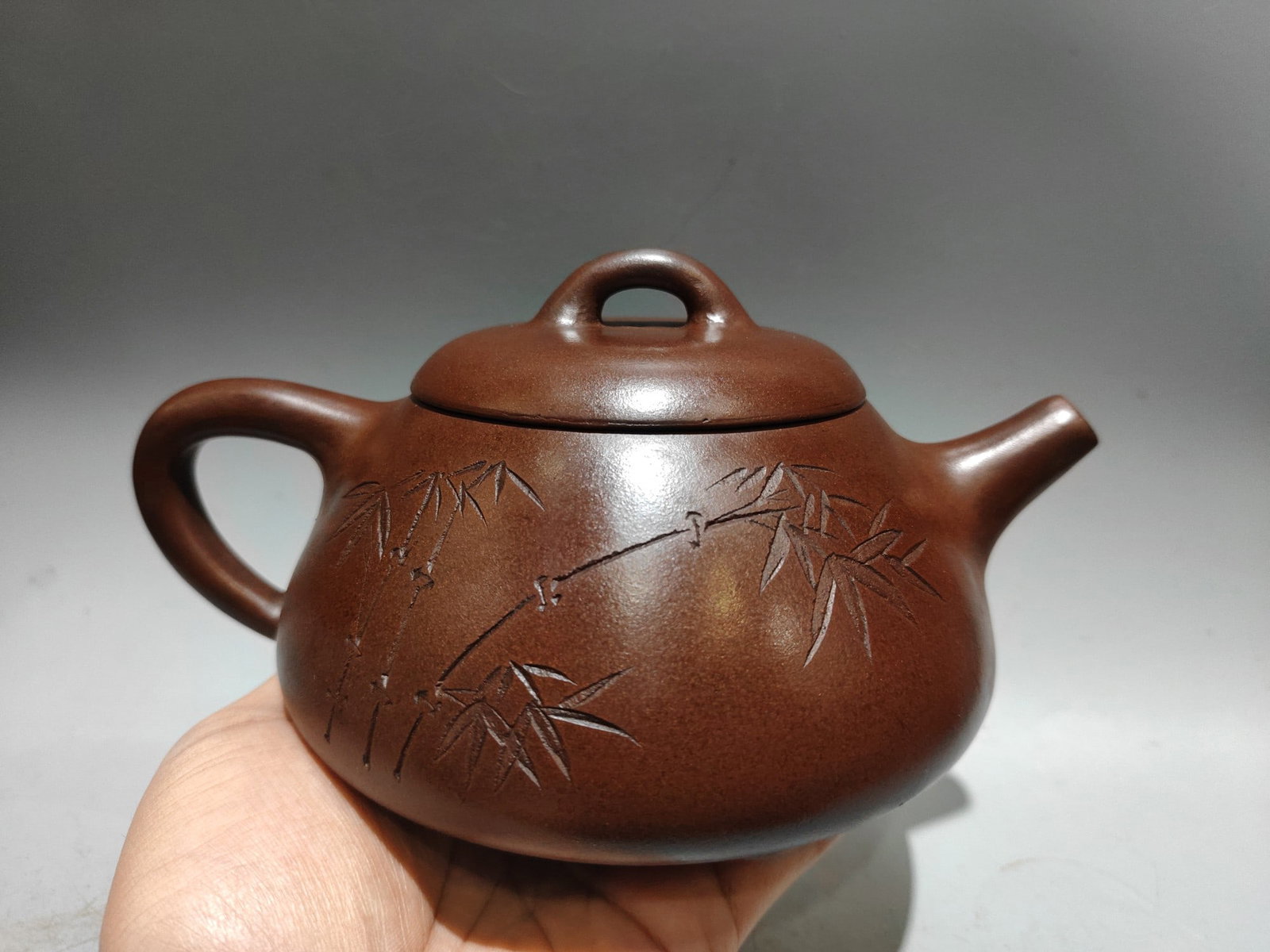 Chinese Yixing Zisha Clay Teapot w Artist Signed - 4