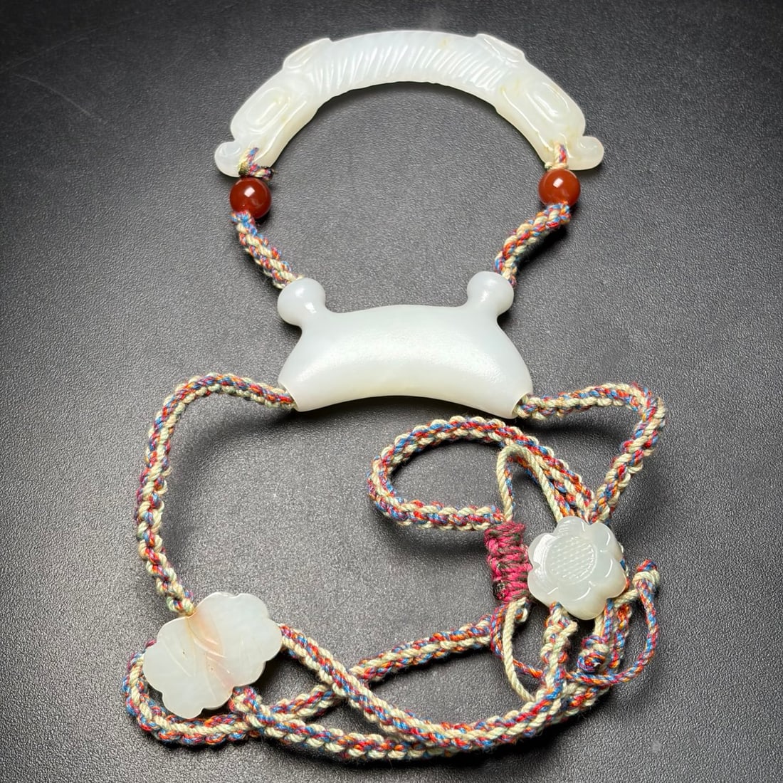 Hand-Woven Natural Hetian Jade Necklace (1 of 9)