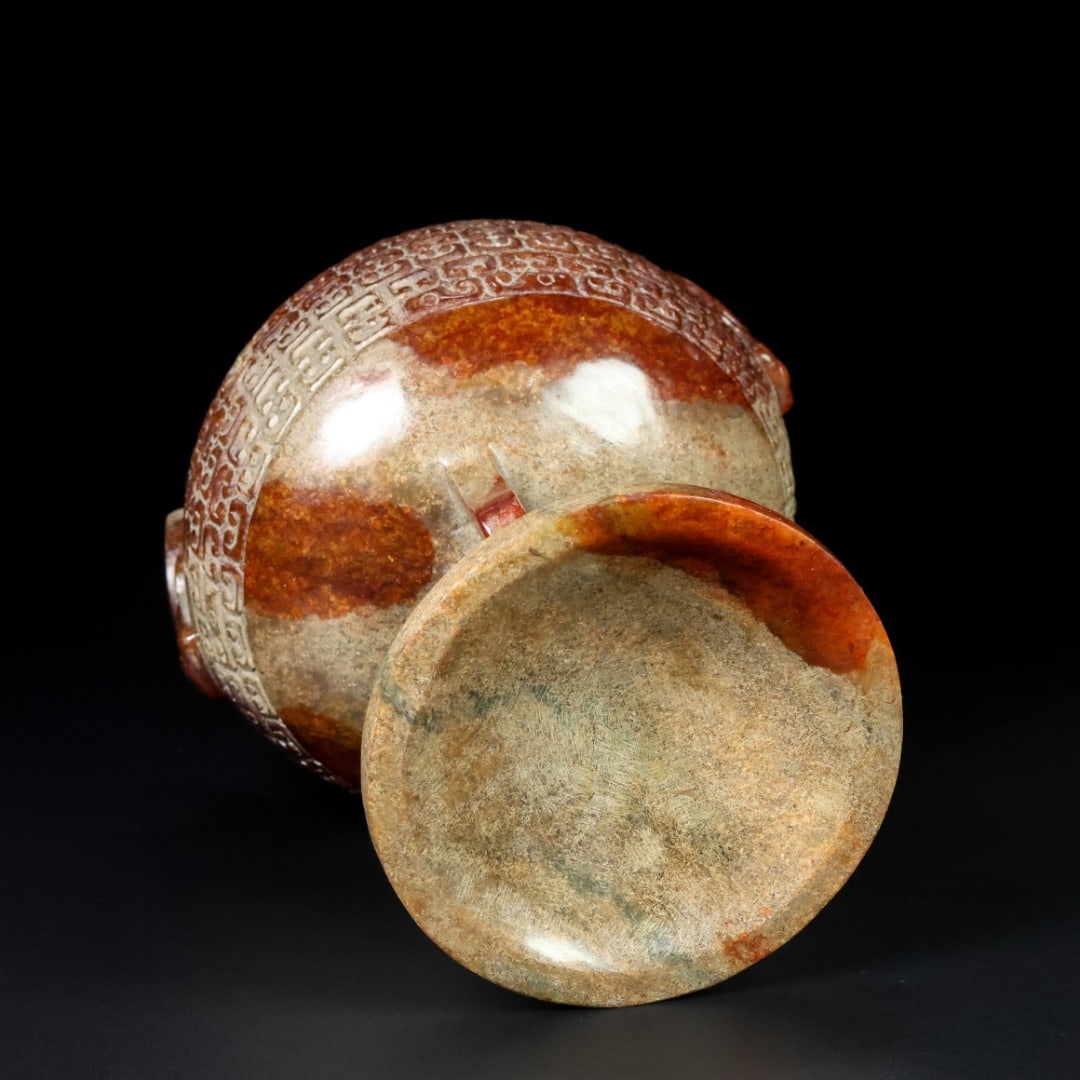Vintage Hetian Jade Incense Burner - 9