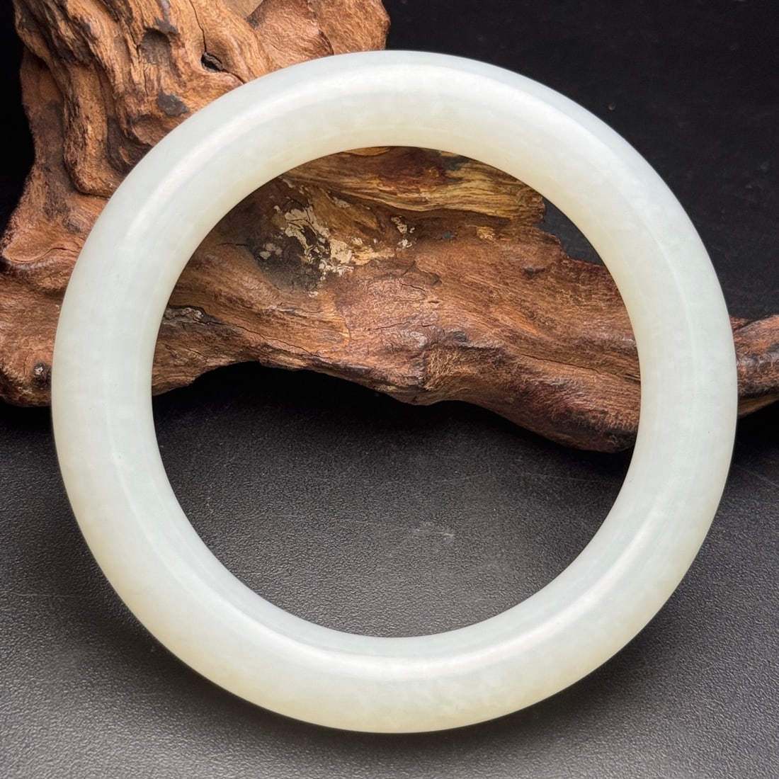 Natural Hetian Jade Bracelet Bangle 58mm ID - 2