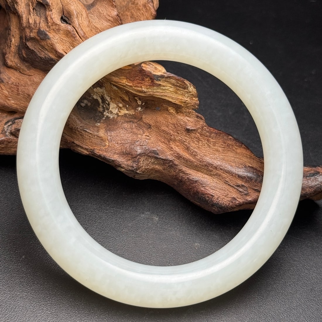 Natural Hetian Jade Bracelet Bangle 58mm ID - 3