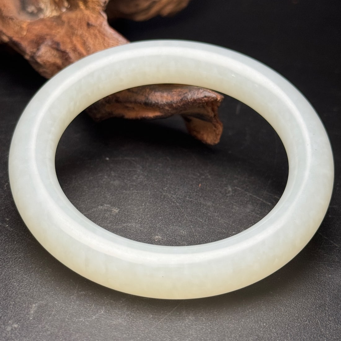 Natural Hetian Jade Bracelet Bangle 58mm ID - 6