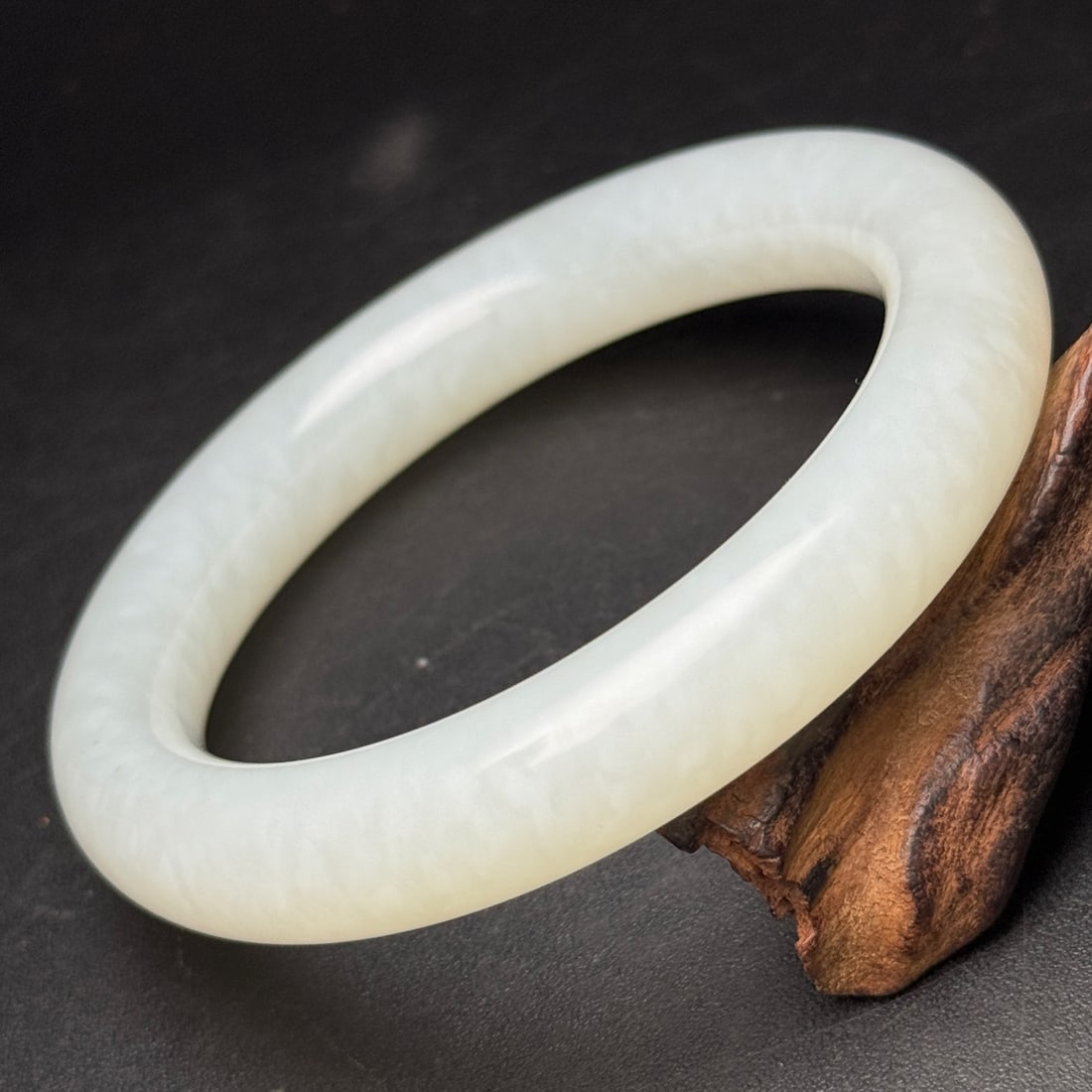 Natural Hetian Jade Bracelet Bangle 58mm ID - 7