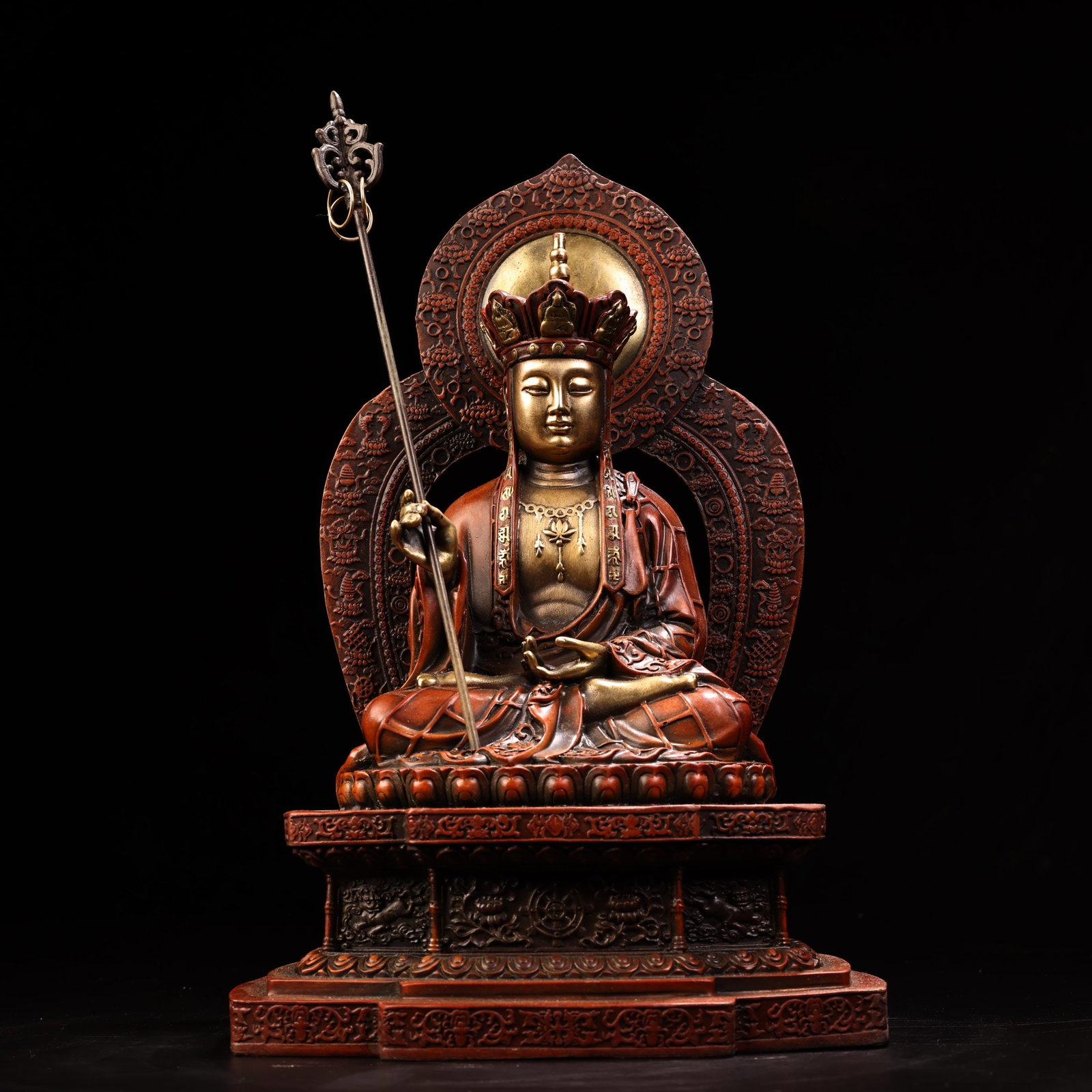 Old Gilt Gold Red Copper Ksitigarbha Bodhisattva Statue: Title: Old Hetian Jade Dragon Pendant Date/Period: After1945 Origin: Chinese Dimension: 59x80x25(mm) 2.32x3.15x0.98(inches) Weight 0.35 lbs/157g Materials: Hetian Jade Reserve: $699.00 Shipping: Domes