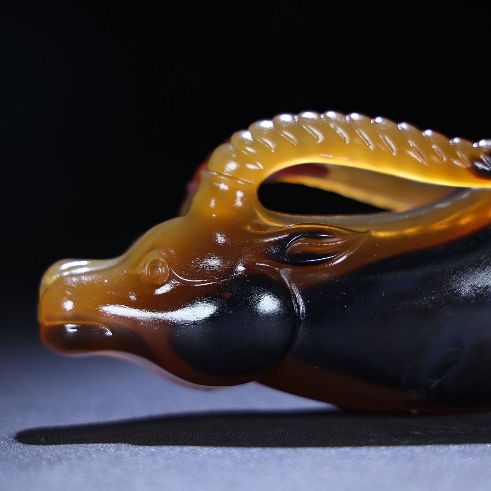 Vintage Agate Hand Carved Sheep Head Cup Statue - 5