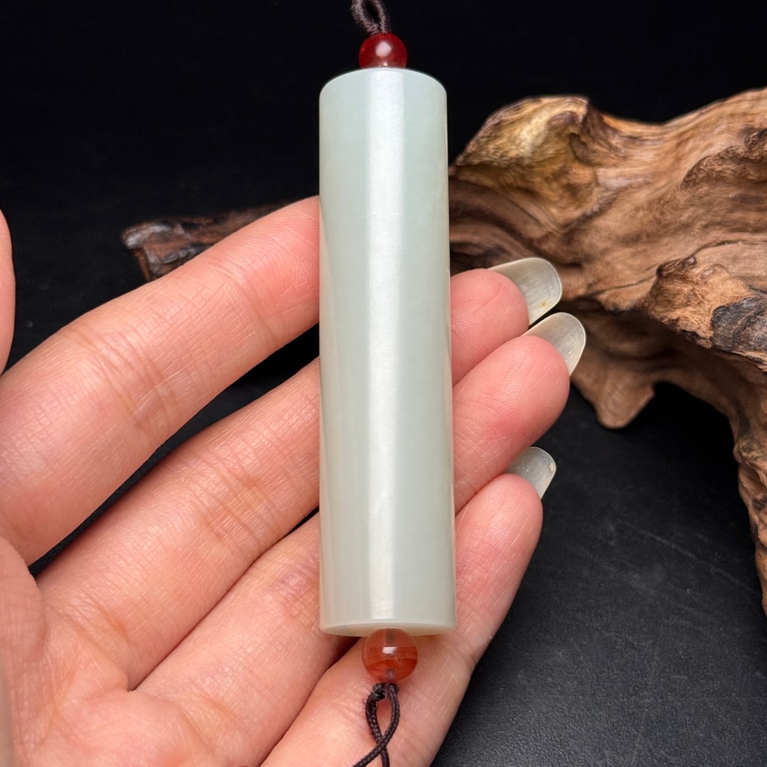 Natural Hetian Jade Pendant - Lezi - 7
