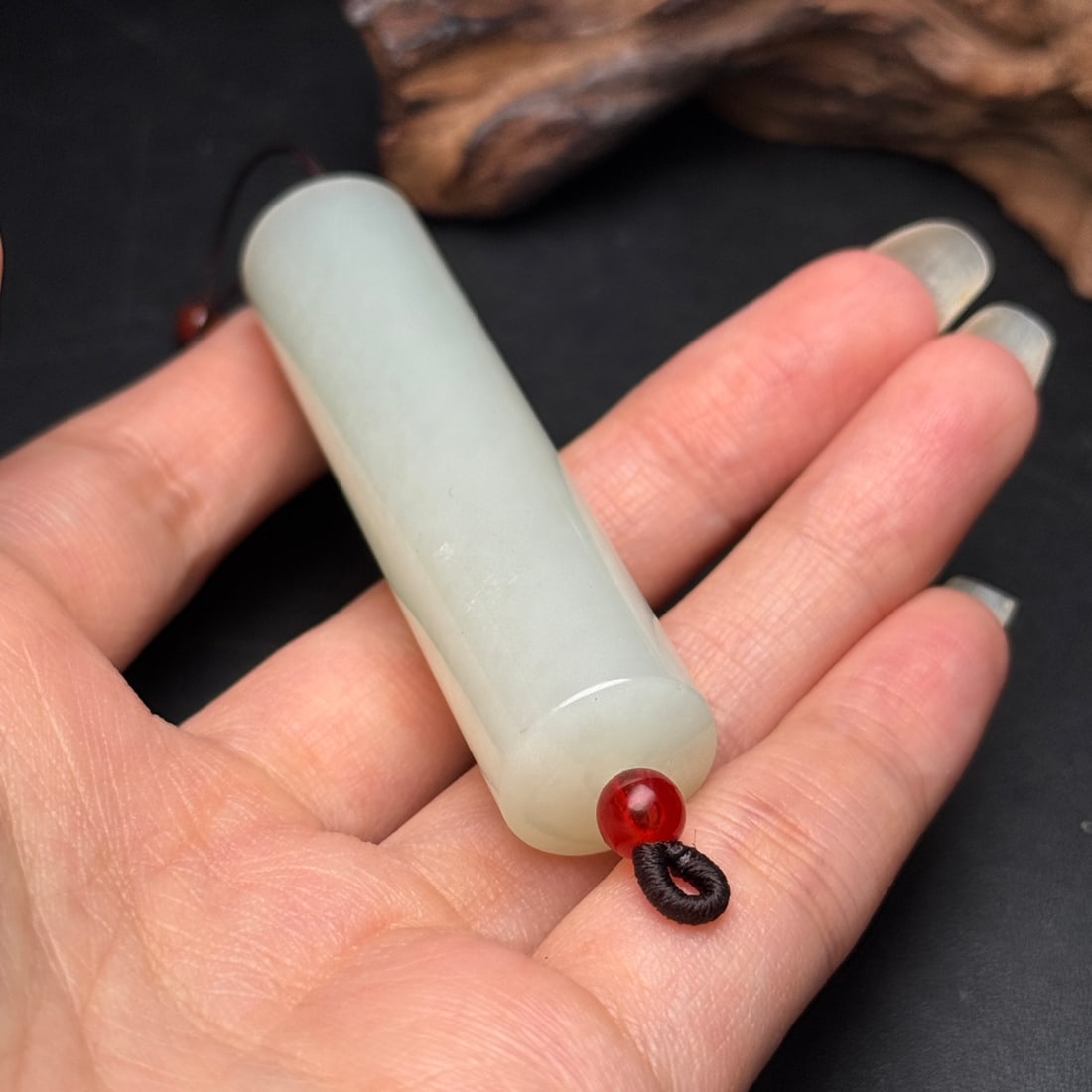 Natural Hetian Jade Pendant - Lezi - 9
