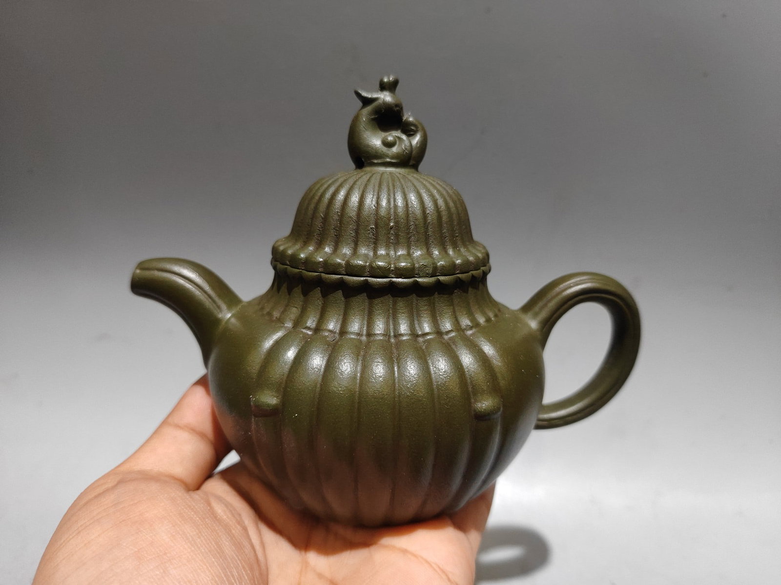 A Set Blue Yixing Zisha Clay Teapot & Cup - 2