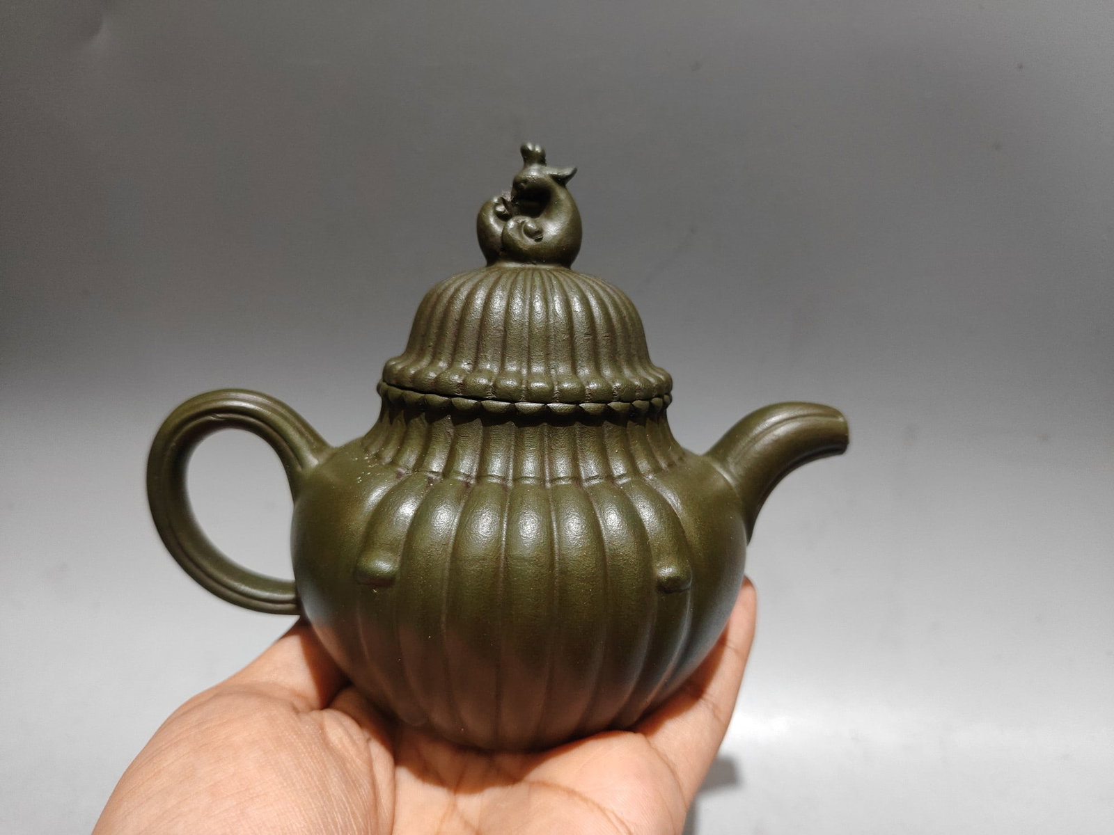 A Set Blue Yixing Zisha Clay Teapot & Cup - 3