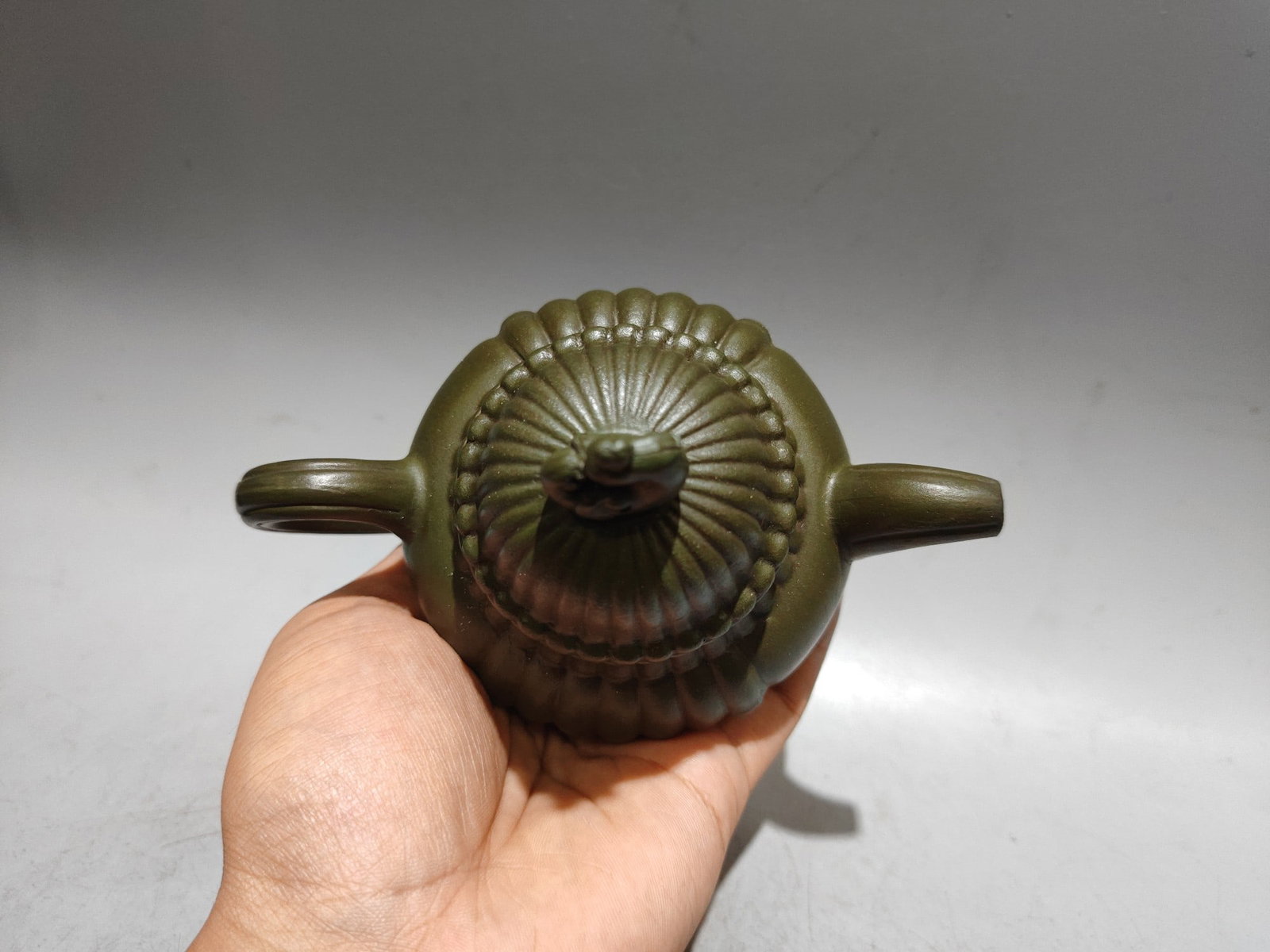 A Set Blue Yixing Zisha Clay Teapot & Cup - 4