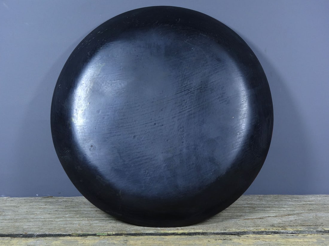 Old Red Lacquerware Carved Elephant Plate - 9