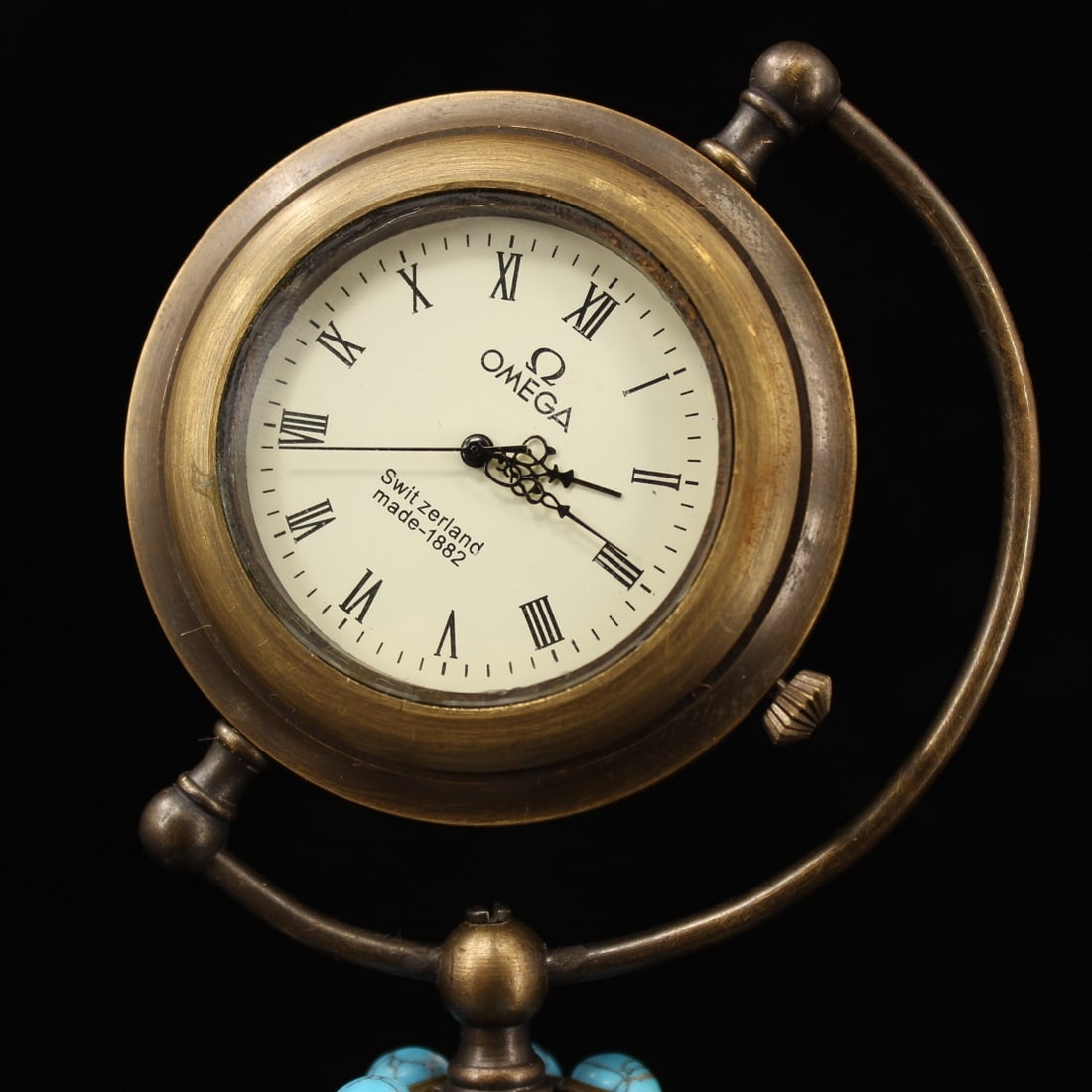 Old Bronze Machinery Clock - 2