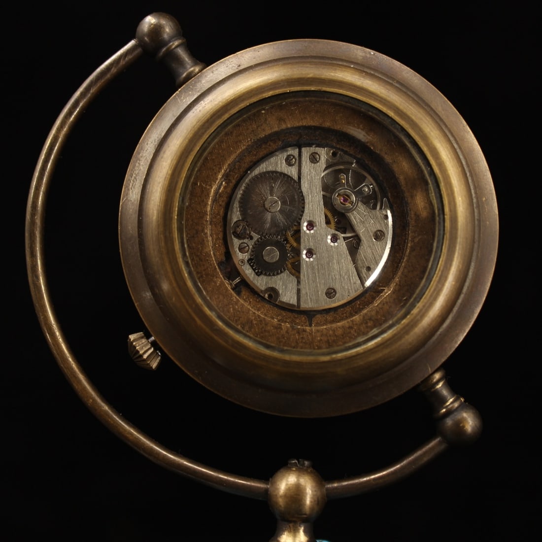 Old Bronze Machinery Clock - 8
