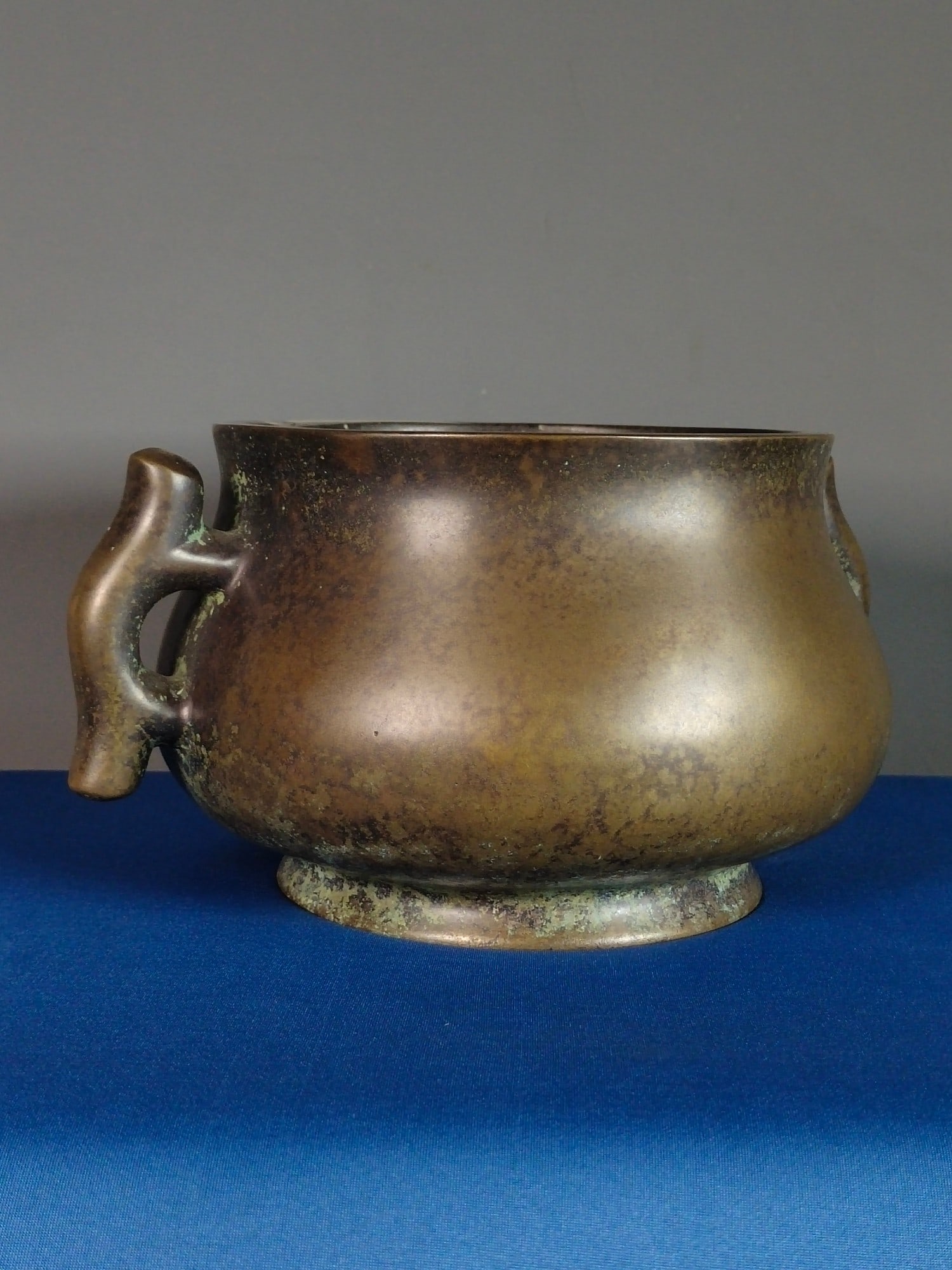 Old Bronze Double Ear Incense Burner - 2