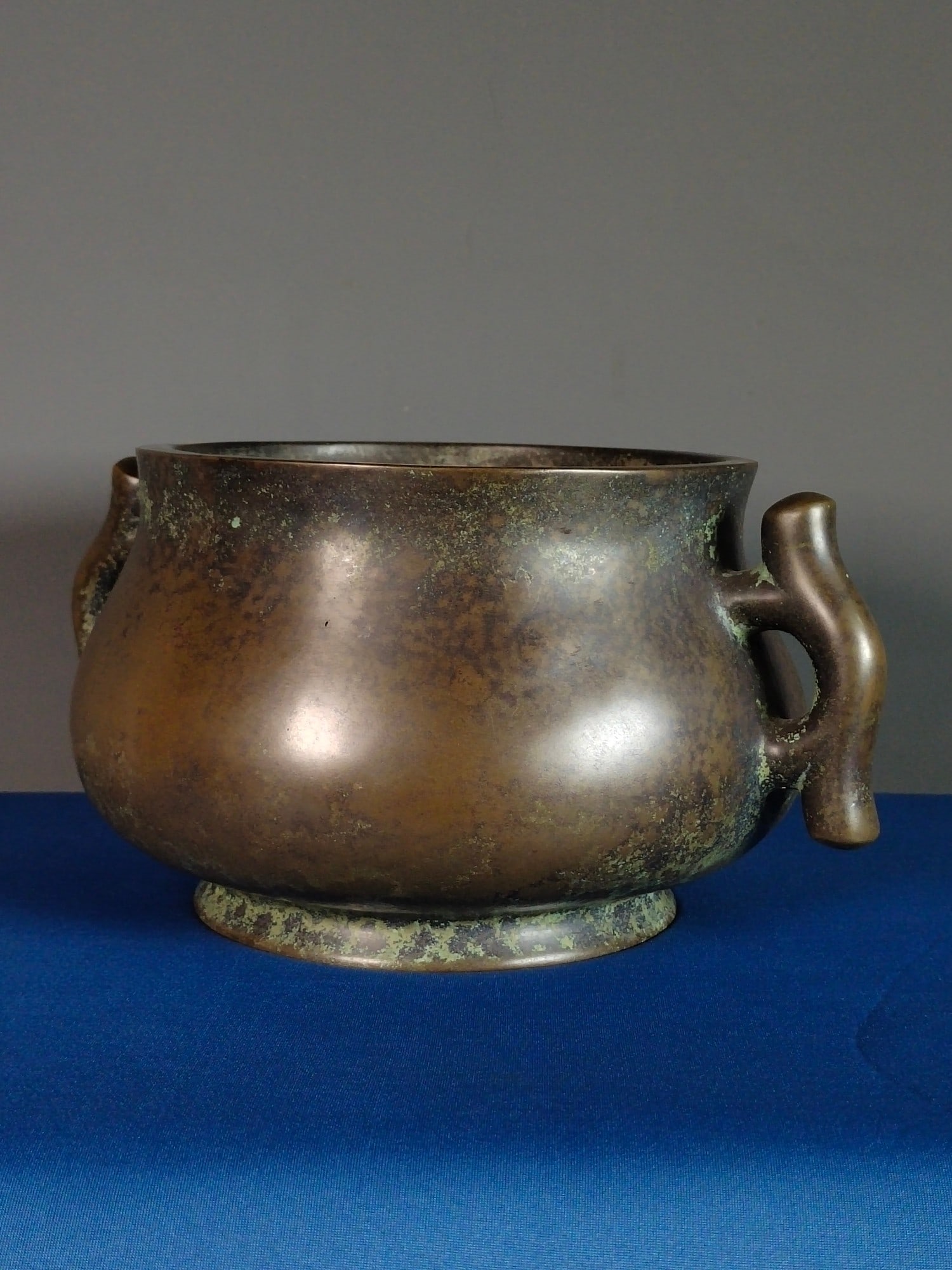 Old Bronze Double Ear Incense Burner - 6