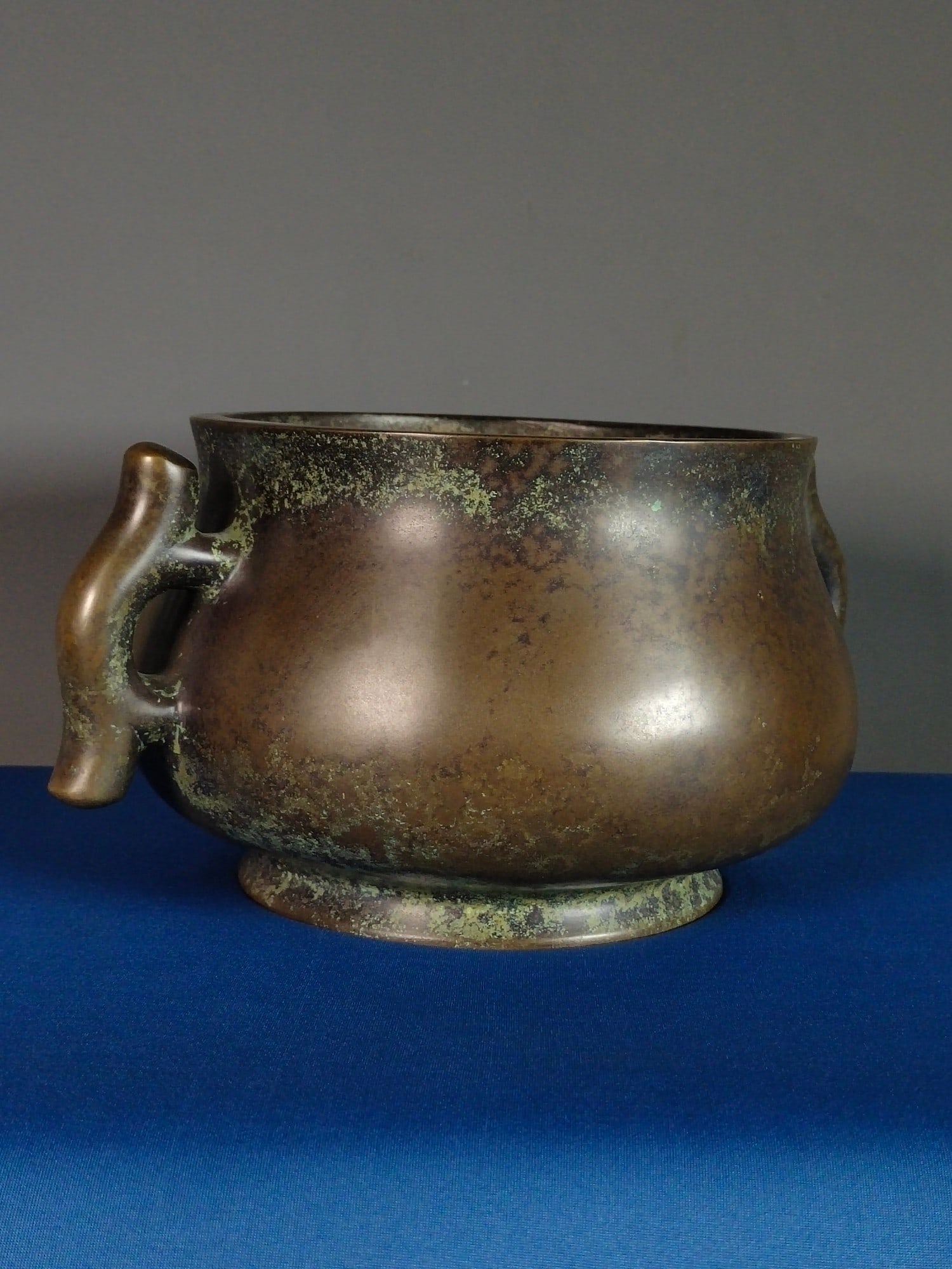 Old Bronze Double Ear Incense Burner - 7