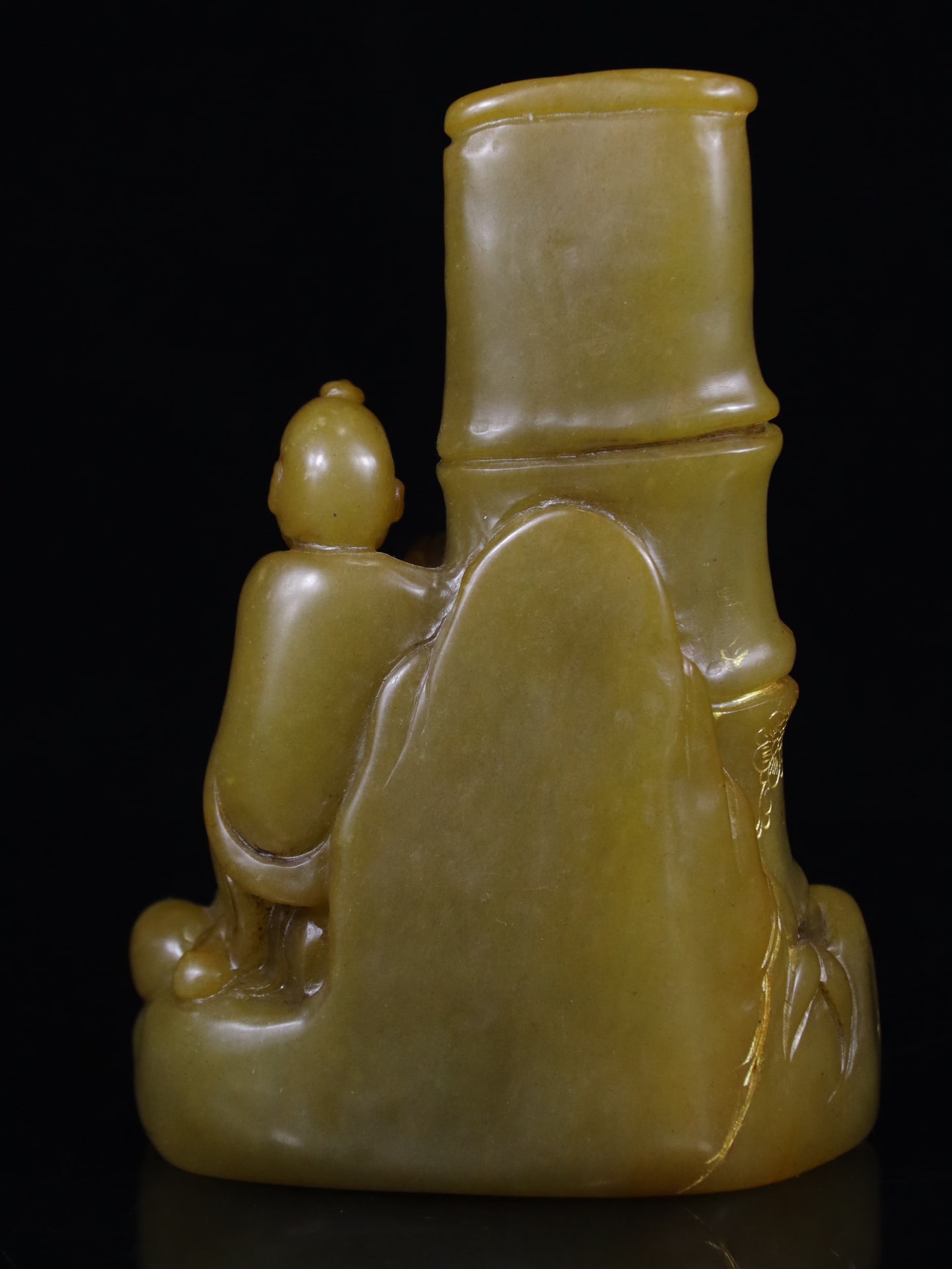 Shoushan Soapstone Hand-Carved Seal/Stamp Bamboo Kids - 8
